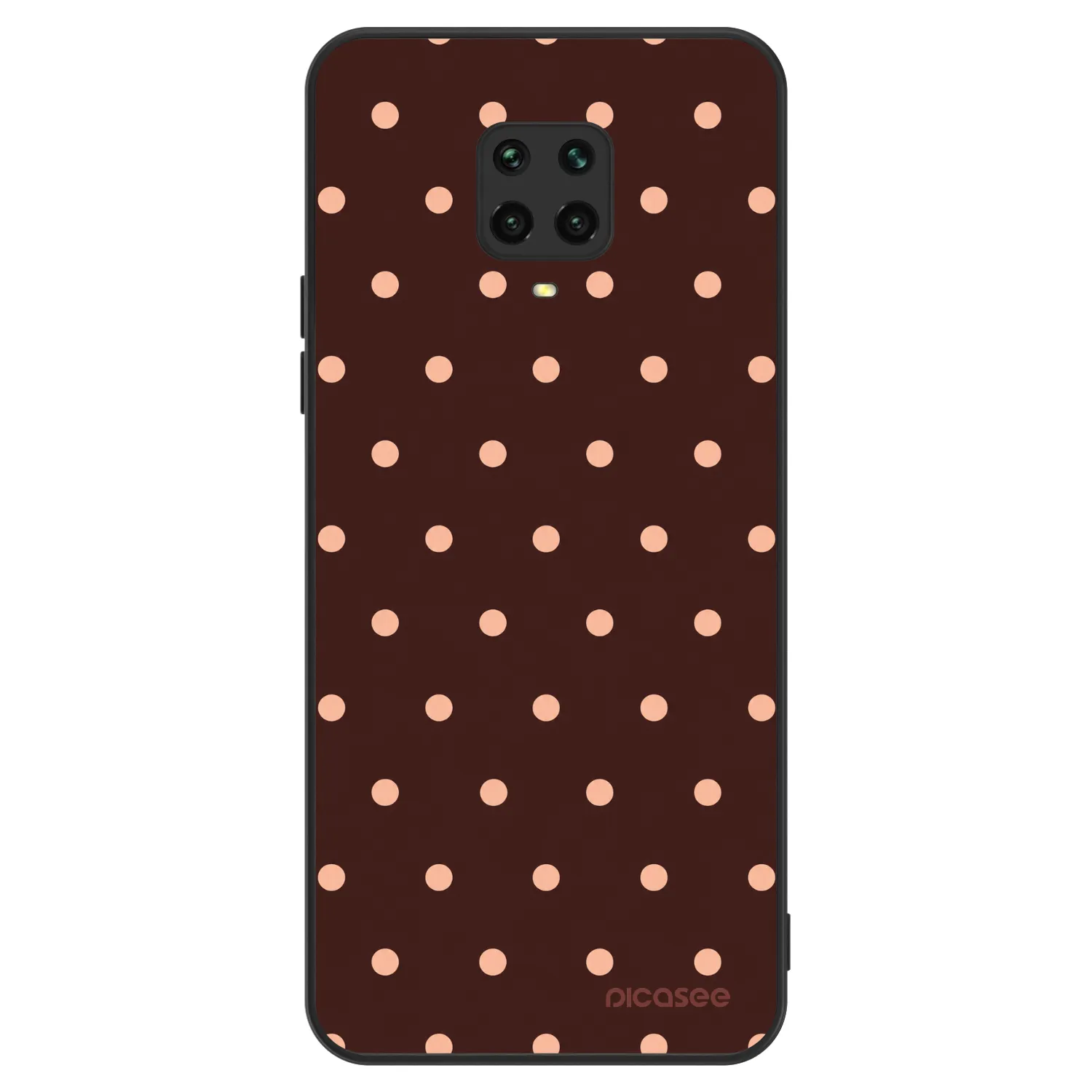 Picasee ULTIMATE CASE für Xiaomi Redmi Note 9S - Peach Dots & Chocolate