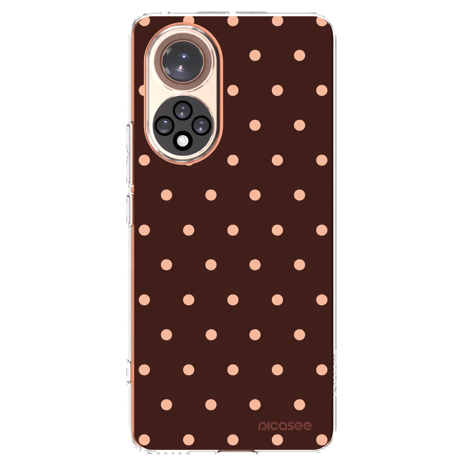 Picasee Honor 50 5G Hülle - Transparentes Silikon - Peach Dots & Chocolate