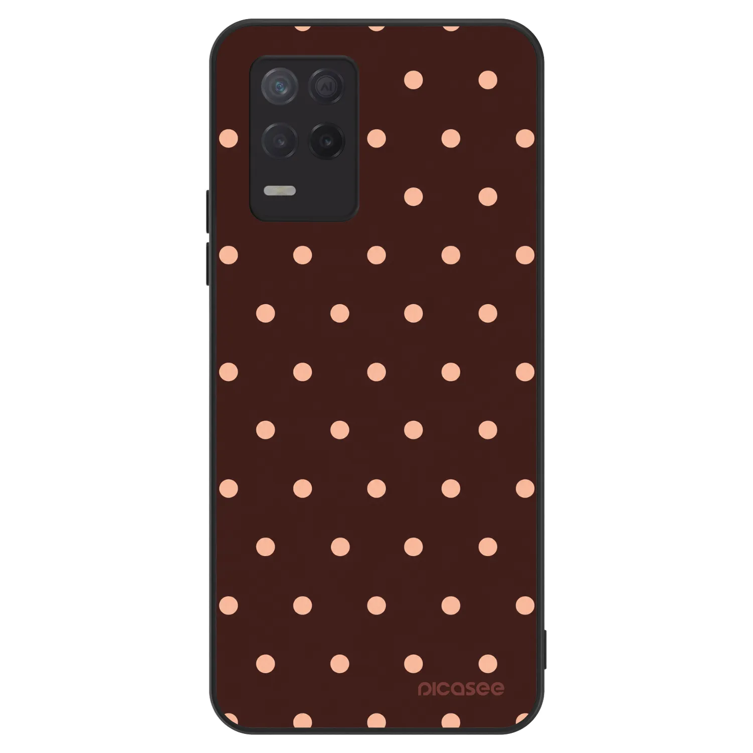Picasee ULTIMATE CASE für Realme 8 5G - Peach Dots & Chocolate