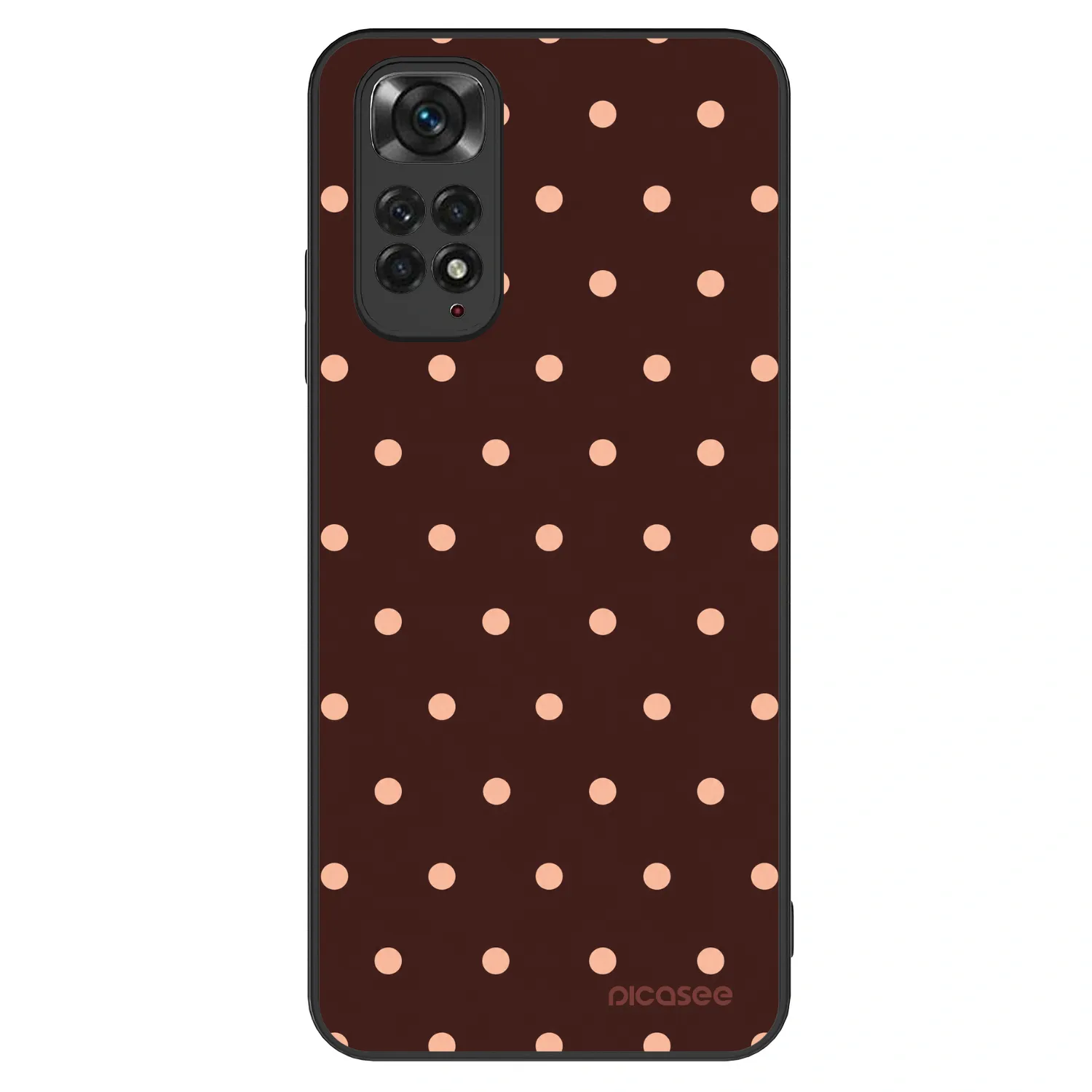Picasee ULTIMATE CASE für Xiaomi Redmi Note 11 - Peach Dots & Chocolate