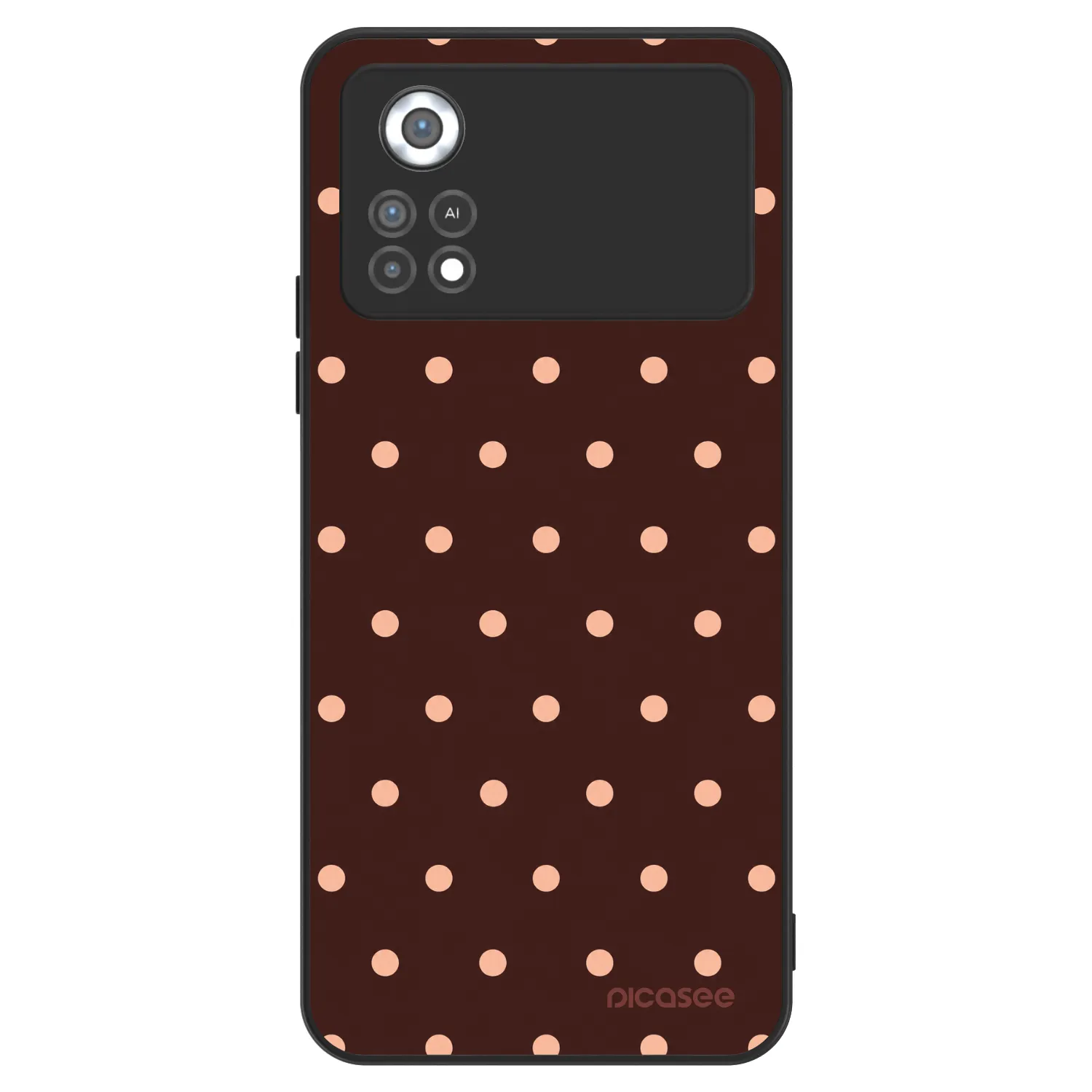 Picasee ULTIMATE CASE für Xiaomi Poco X4 Pro 5G - Peach Dots & Chocolate