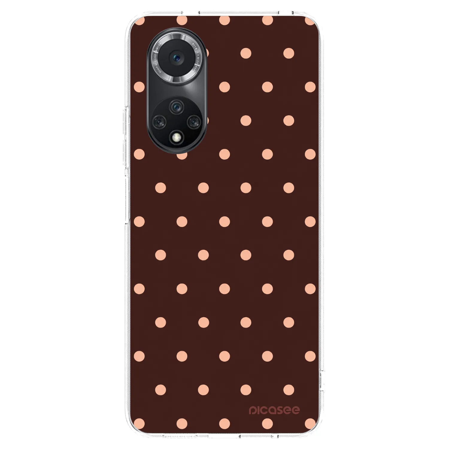 Picasee Huawei Nova 9 SE Hülle - Transparentes Silikon - Peach Dots & Chocolate