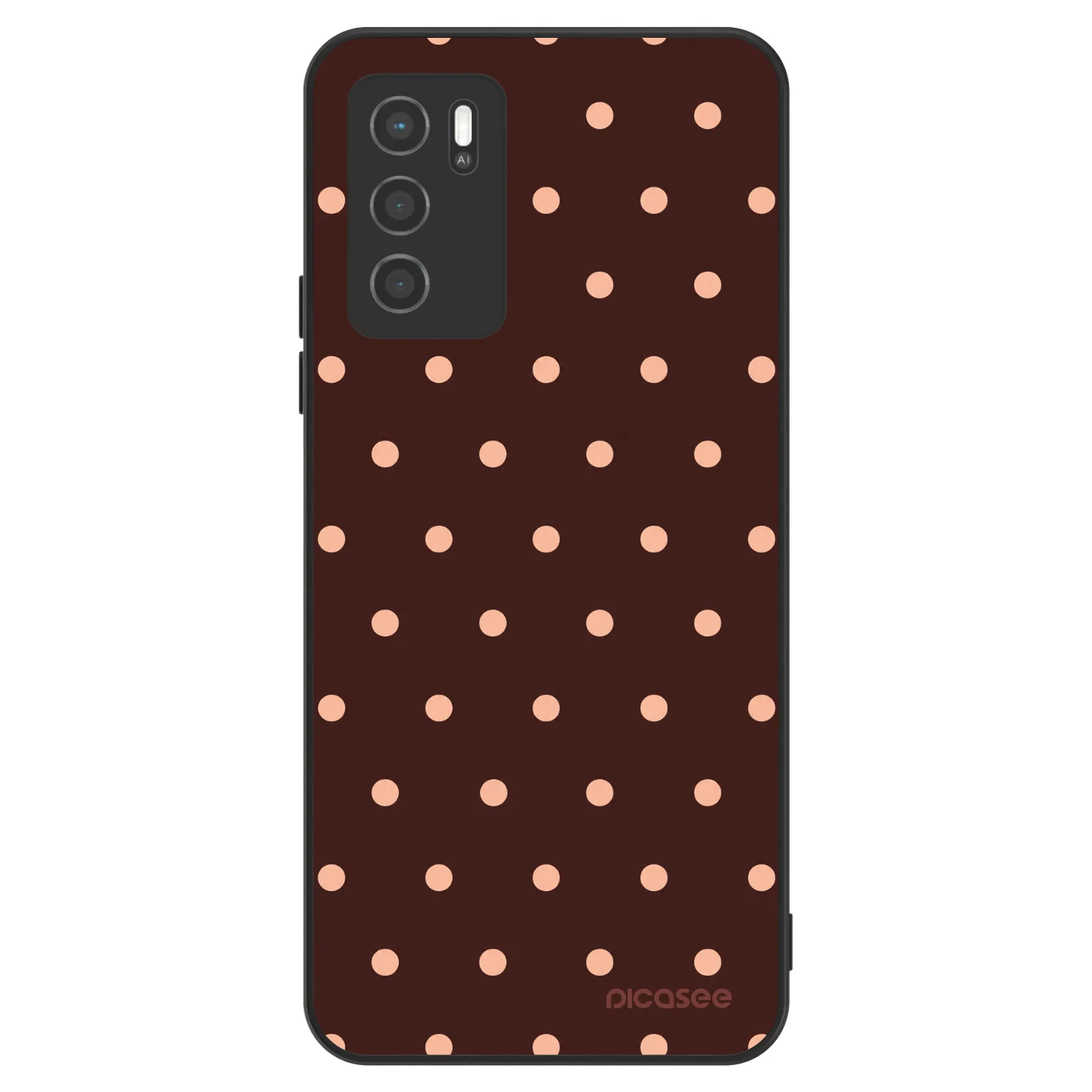 Picasee ULTIMATE CASE für OPPO A16 - Peach Dots & Chocolate