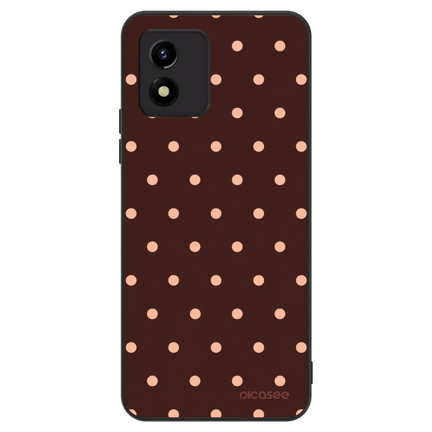 Picasee ULTIMATE CASE für Vivo Y01 - Peach Dots & Chocolate