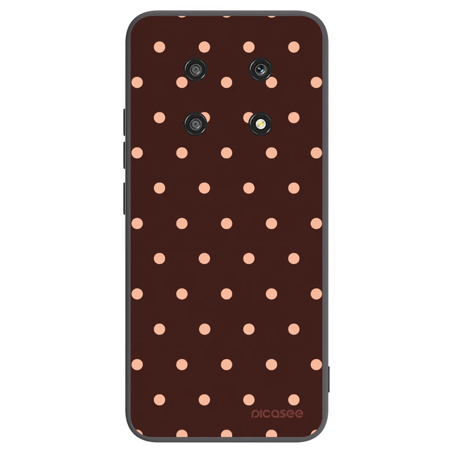 Picasee Honor Magic4 Lite 5G Hülle - Schwarzes Silikon - Peach Dots & Chocolate