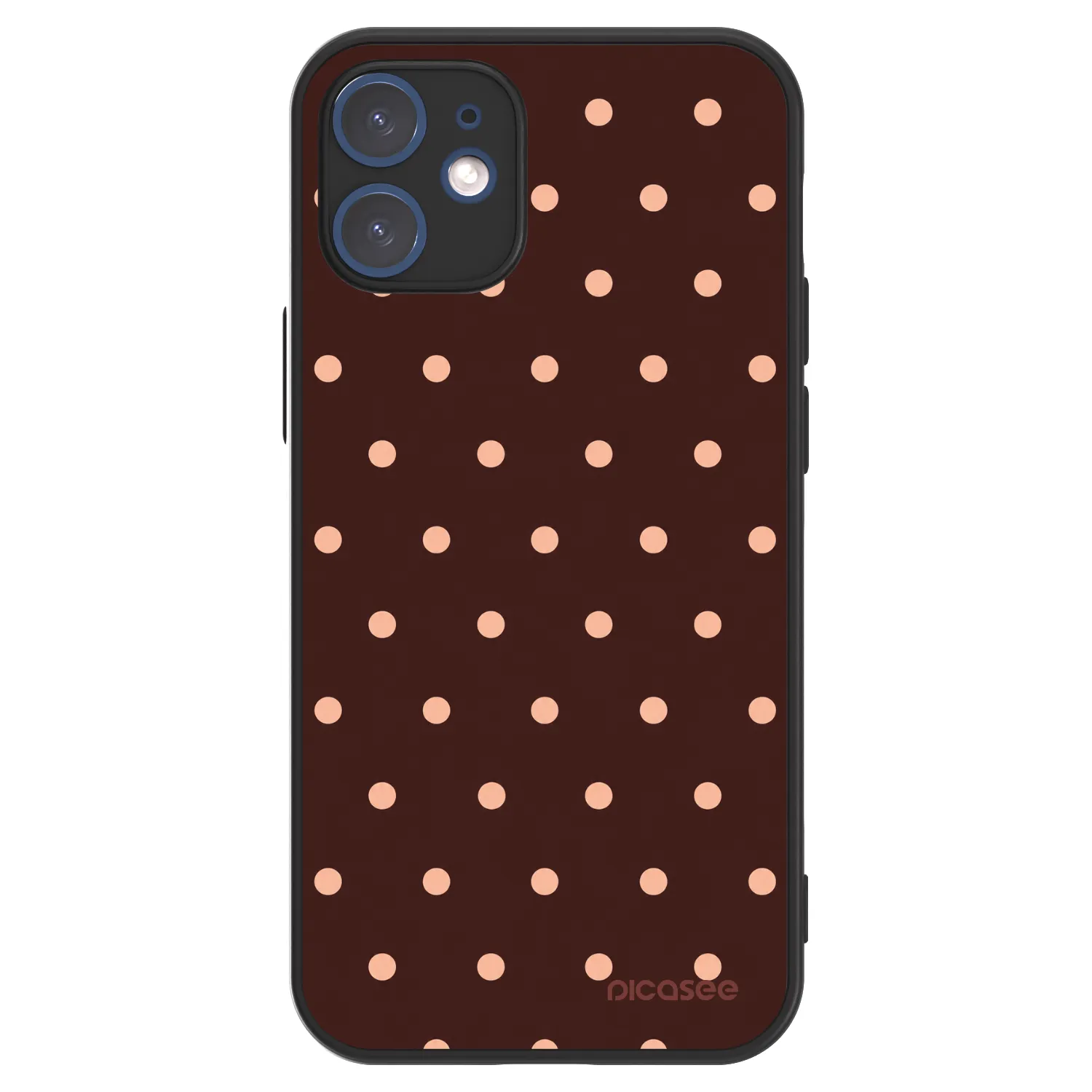 Picasee ULTIMATE CASE MagSafe für Apple iPhone 12 mini - Peach Dots & Chocolate