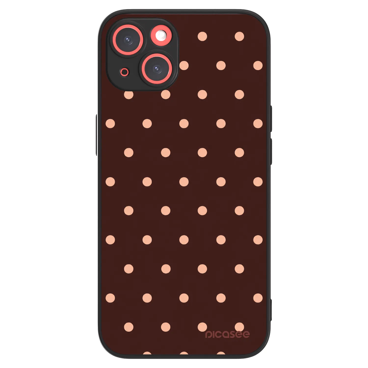 Picasee ULTIMATE CASE MagSafe für Apple iPhone 13 - Peach Dots & Chocolate