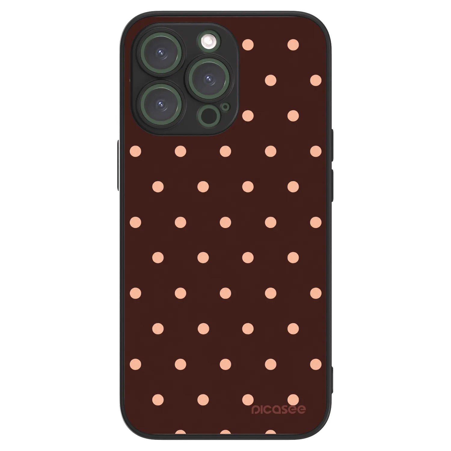 Picasee ULTIMATE CASE MagSafe für Apple iPhone 13 Pro - Peach Dots & Chocolate