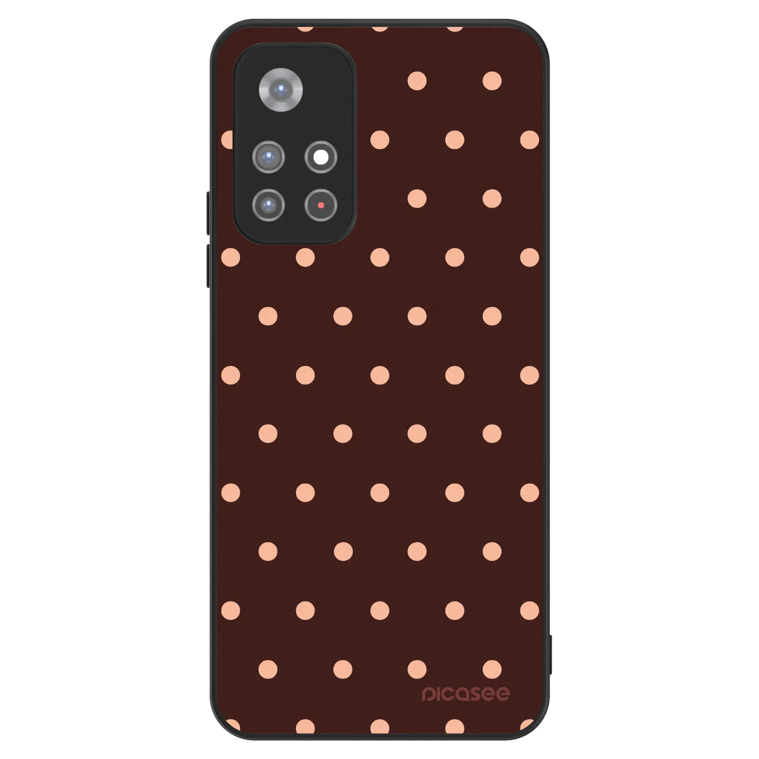 Picasee ULTIMATE CASE für Xiaomi Redmi Note 11S 5G - Peach Dots & Chocolate