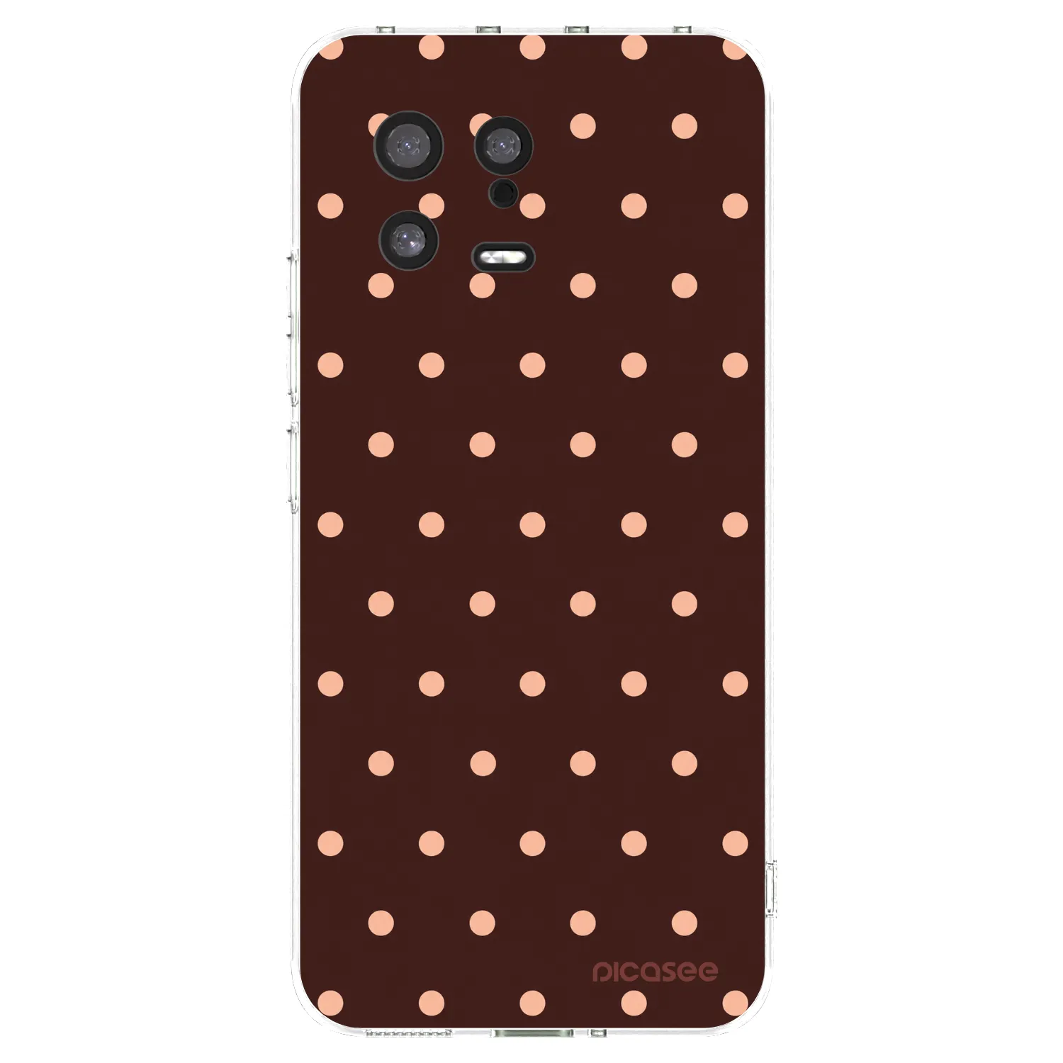 Picasee Xiaomi 13 Hülle - Transparentes Silikon - Peach Dots & Chocolate