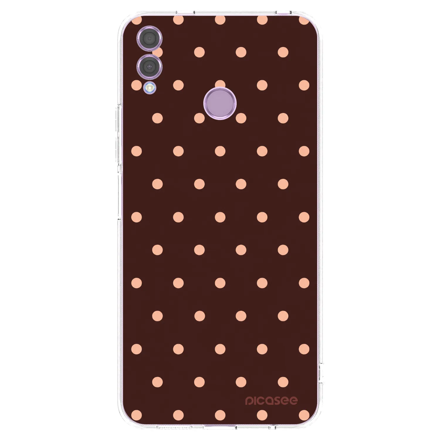 Picasee Honor 8X Hülle - Transparentes Silikon - Peach Dots & Chocolate
