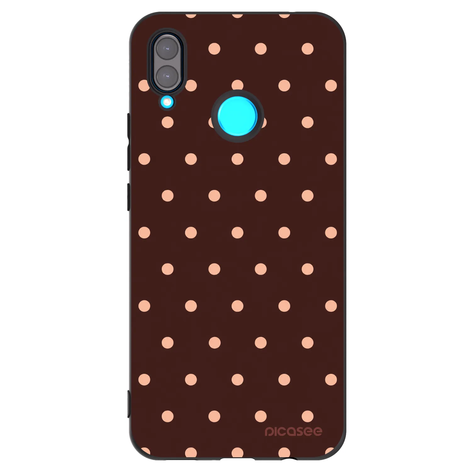 Picasee Huawei Nova 3i Hülle - Schwarzes Silikon - Peach Dots & Chocolate