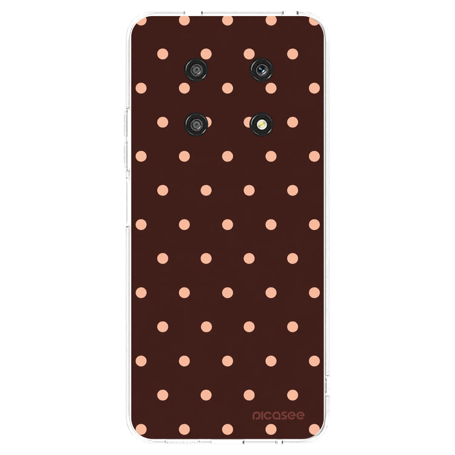 Picasee Honor Magic4 Lite 5G Hülle - Transparentes Silikon - Peach Dots & Chocolate