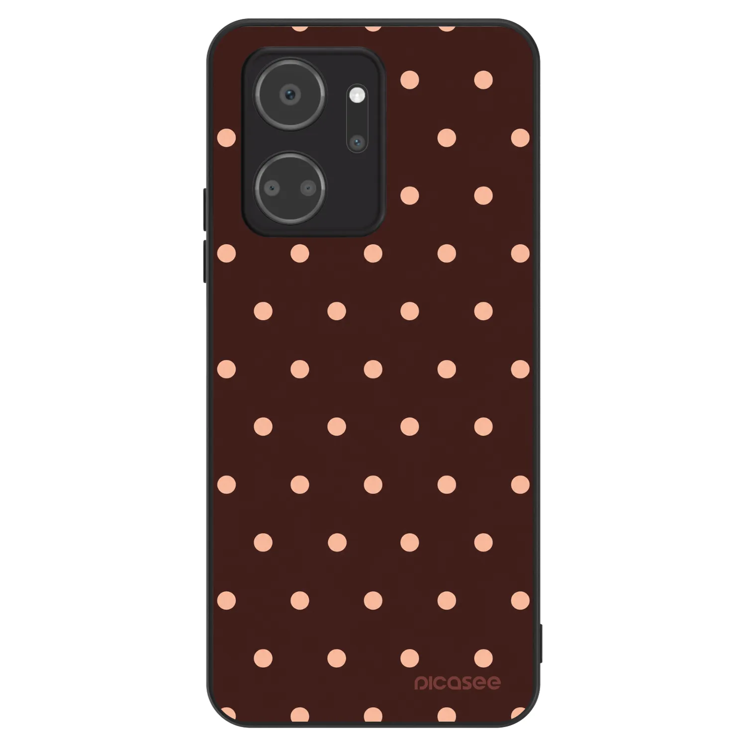 Picasee ULTIMATE CASE für Honor X7a - Peach Dots & Chocolate
