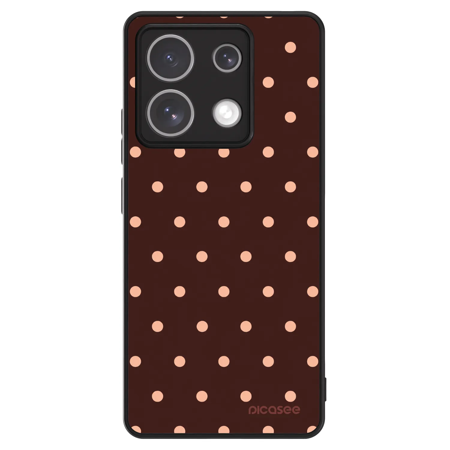 Picasee ULTIMATE CASE für Xiaomi Redmi Note 13 Pro 5G - Peach Dots & Chocolate