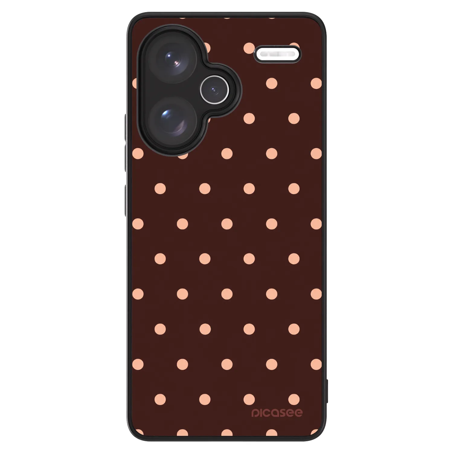 Picasee ULTIMATE CASE für Xiaomi Redmi Note 13 Pro+ 5G - Peach Dots & Chocolate