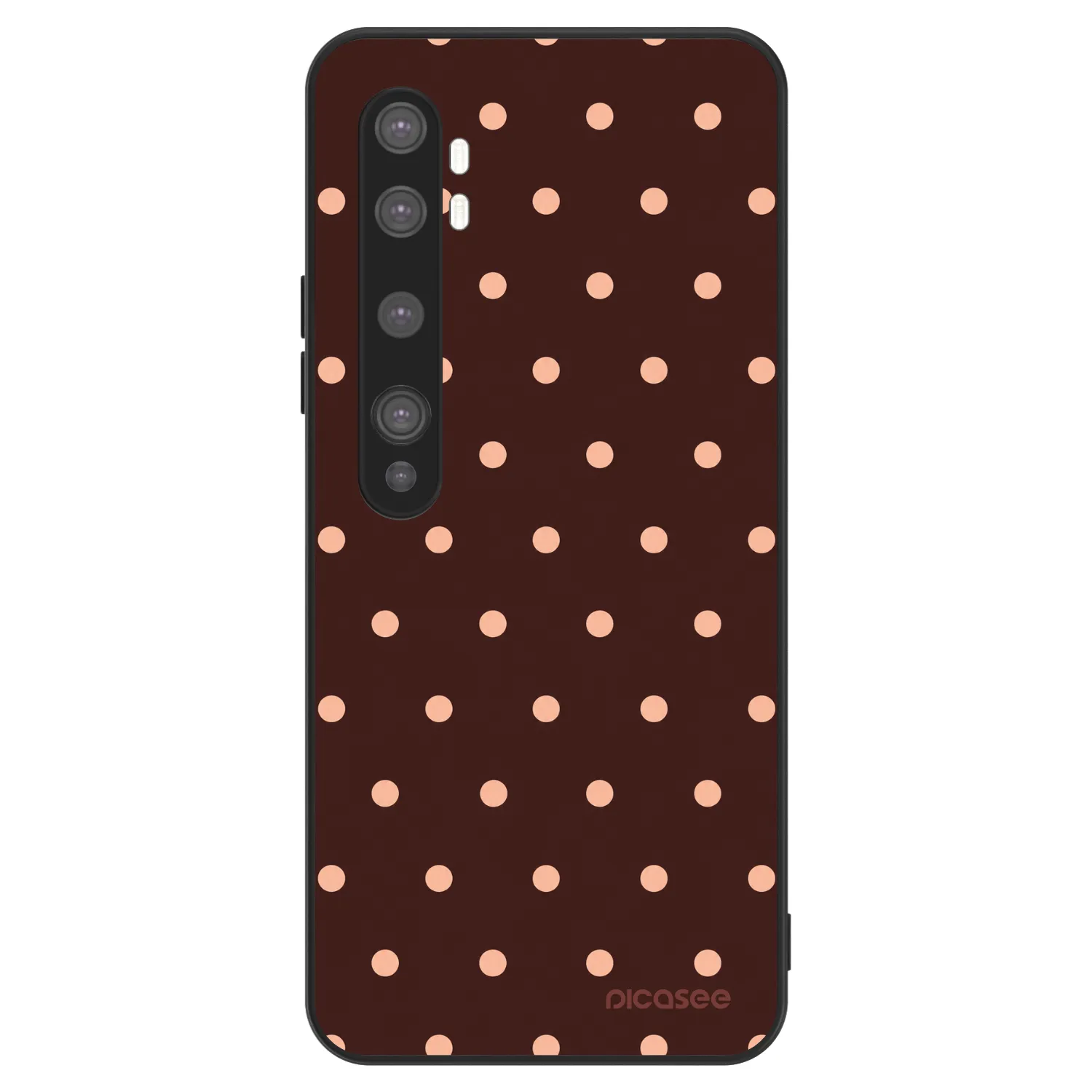 Picasee ULTIMATE CASE für Xiaomi Mi Note 10 (Pro) - Peach Dots & Chocolate