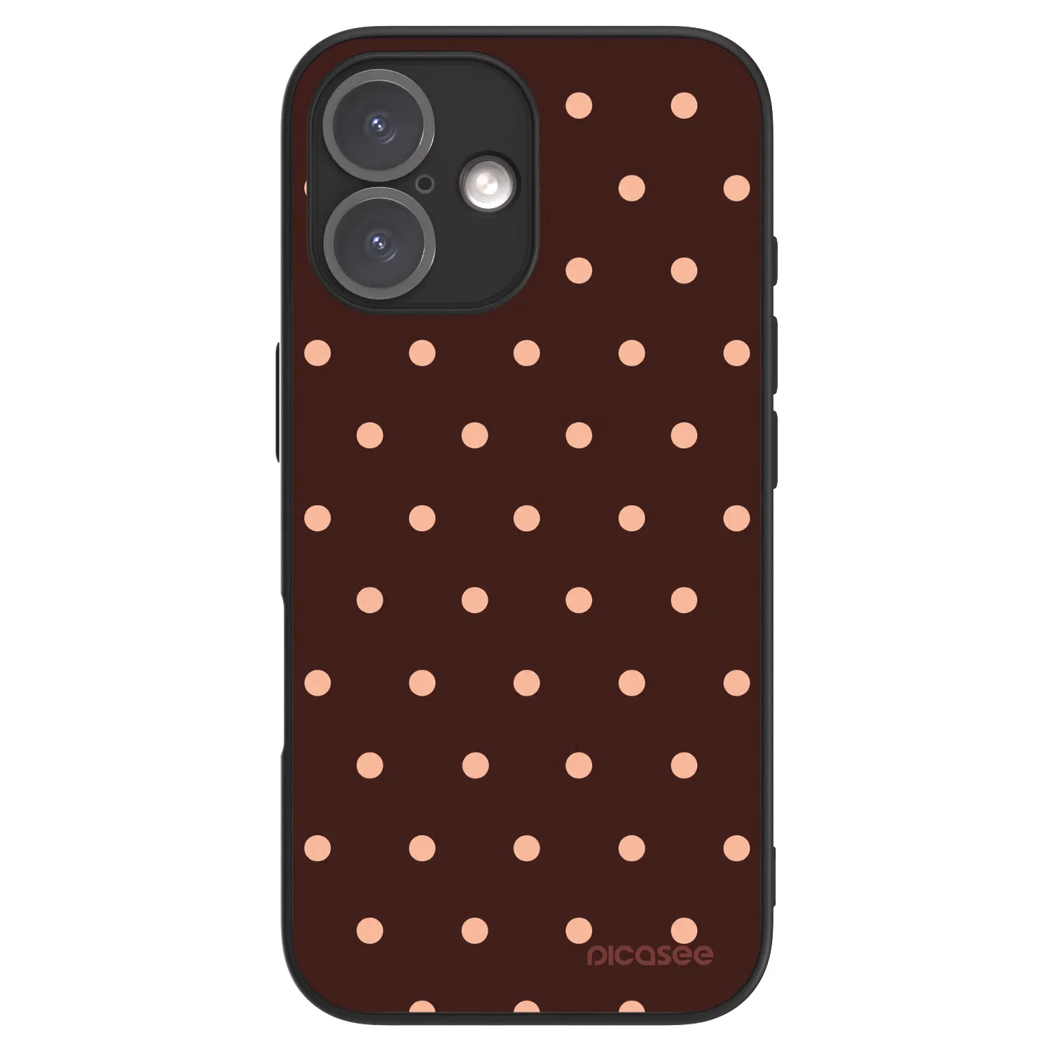 Picasee ULTIMATE CASE MagSafe für Apple iPhone 16 - Peach Dots & Chocolate