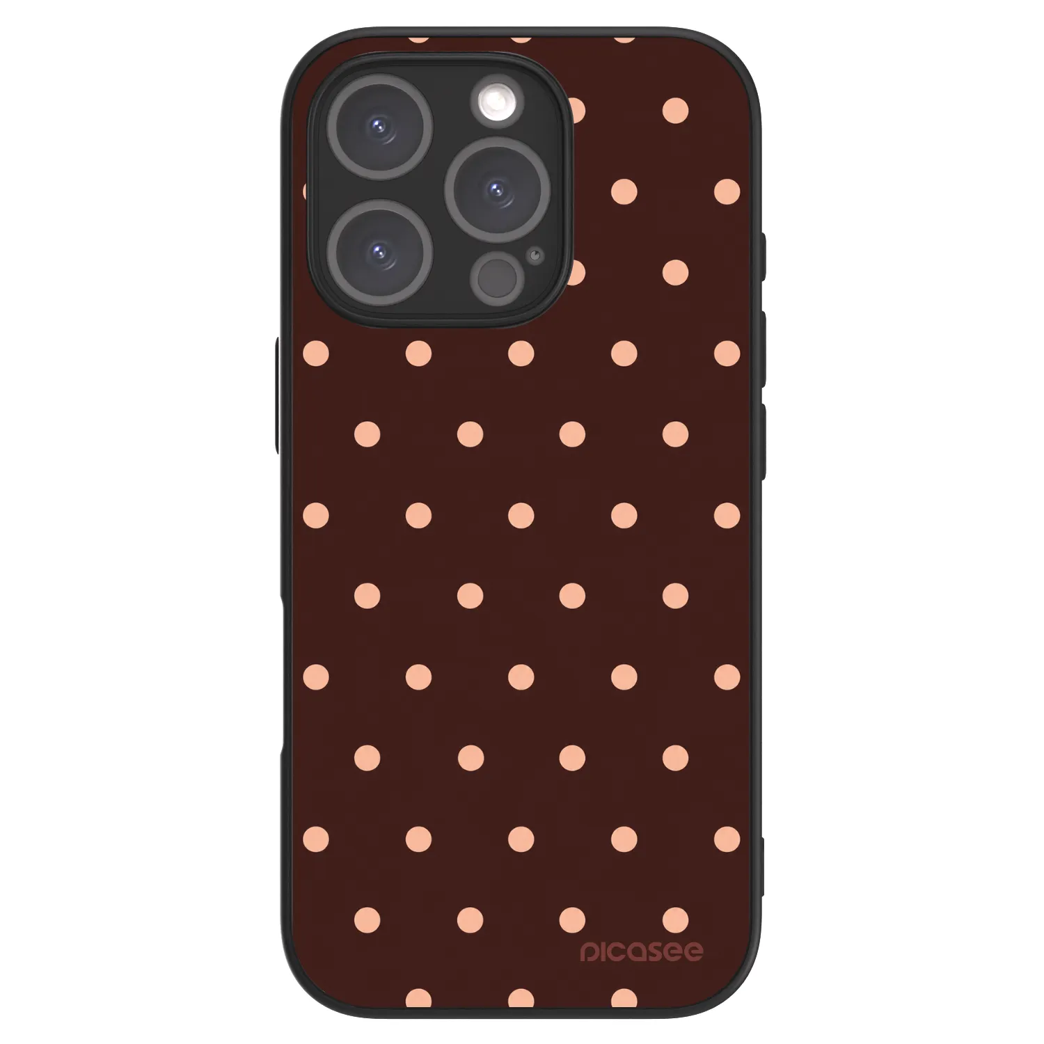 Picasee ULTIMATE CASE MagSafe für Apple iPhone 16 Pro - Peach Dots & Chocolate