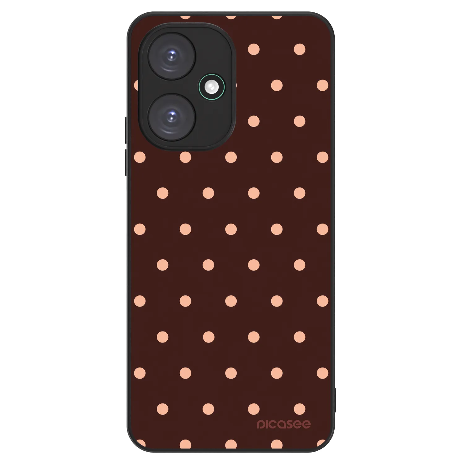 Picasee ULTIMATE CASE für Xiaomi Redmi 13C 5G - Peach Dots & Chocolate