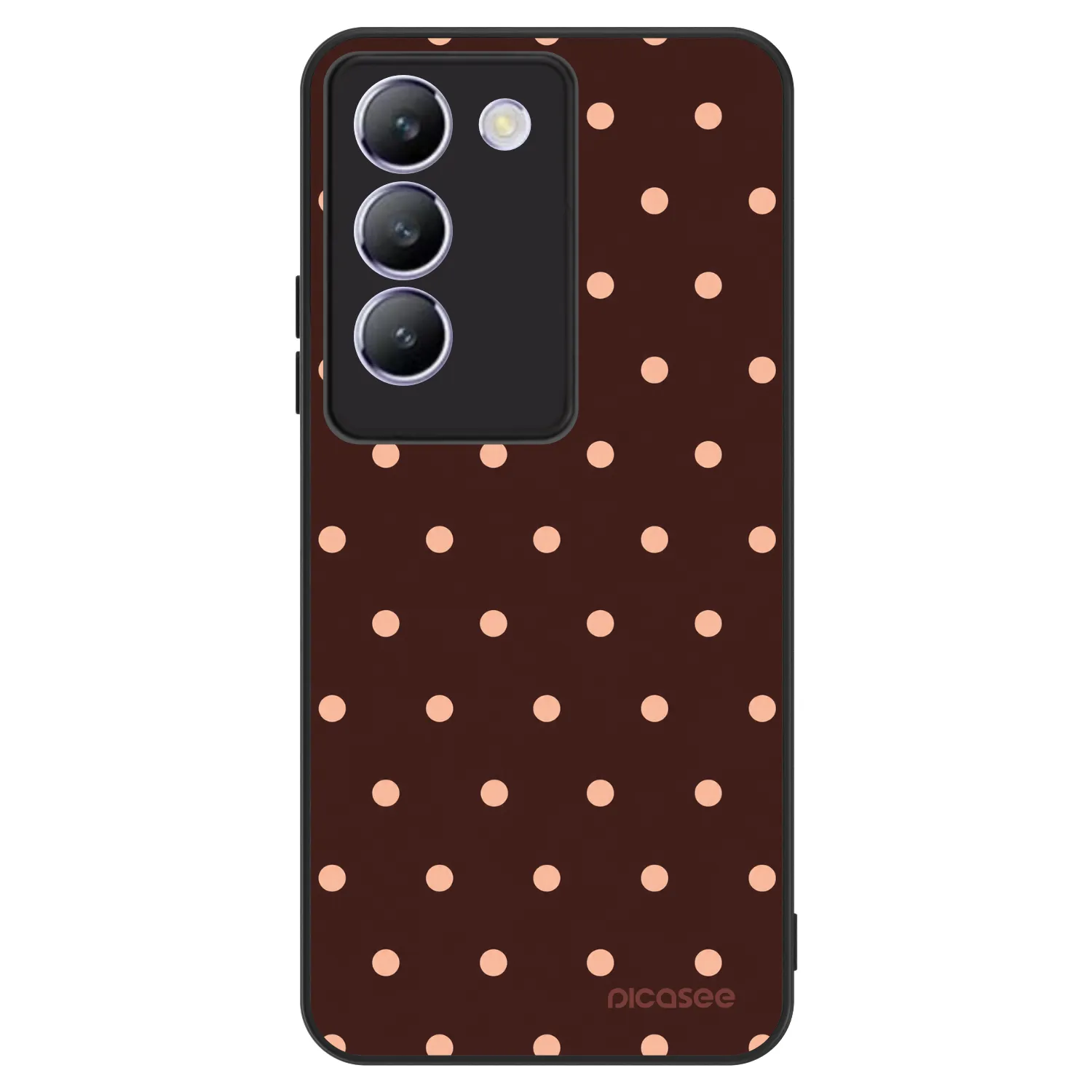 Picasee ULTIMATE CASE für Vivo V40 SE 5G - Peach Dots & Chocolate
