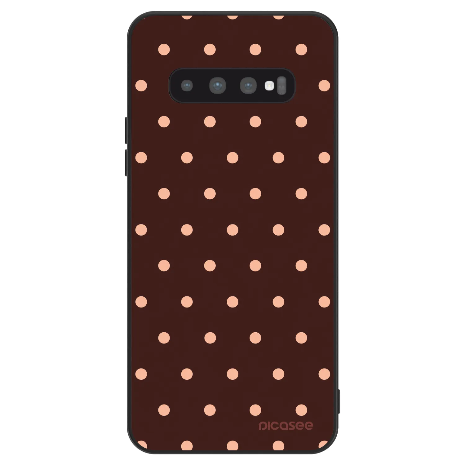 Picasee ULTIMATE CASE für Samsung Galaxy S10 Plus G975 - Peach Dots & Chocolate