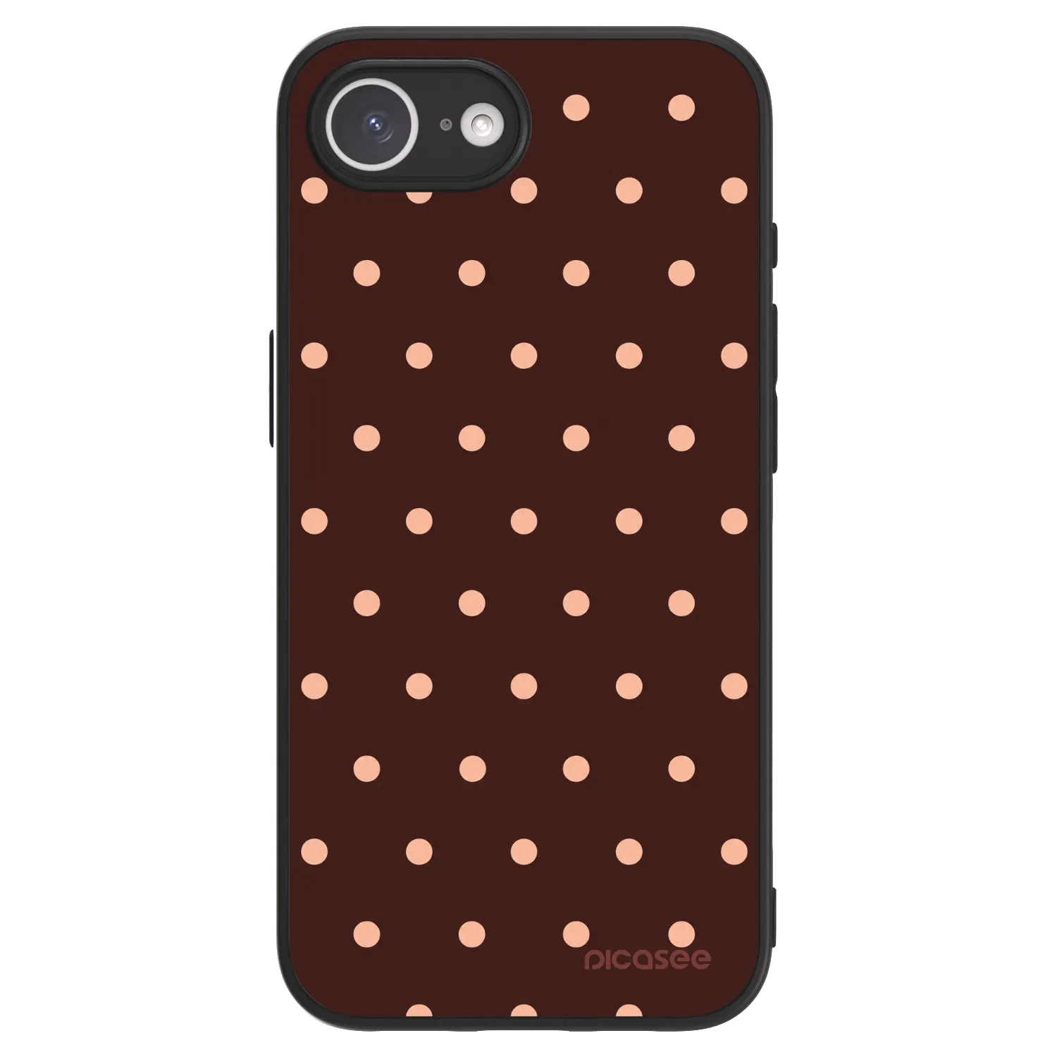 Picasee ULTIMATE CASE für Apple iPhone 16e - Peach Dots & Chocolate