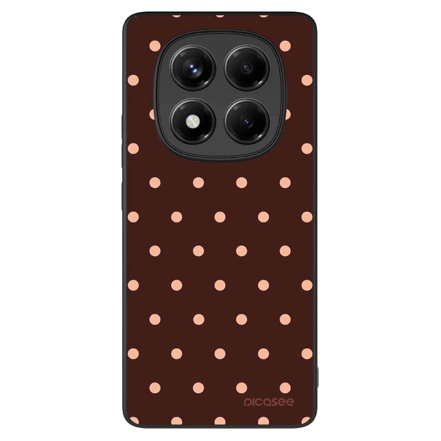 Picasee ULTIMATE CASE für Xiaomi Redmi Note 14 Pro 4G - Peach Dots & Chocolate