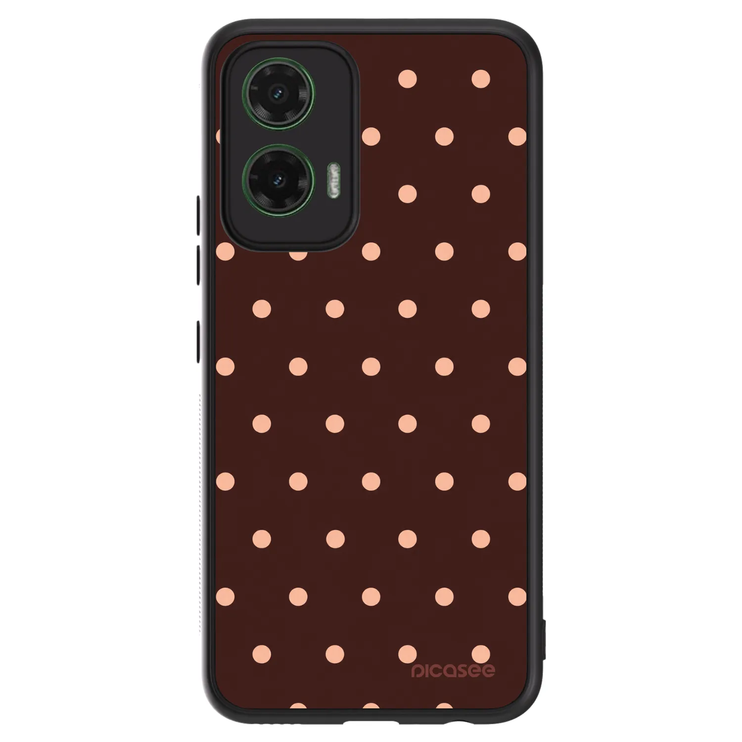 Picasee ULTIMATE CASE für Motorola Moto G35 5G - Peach Dots & Chocolate