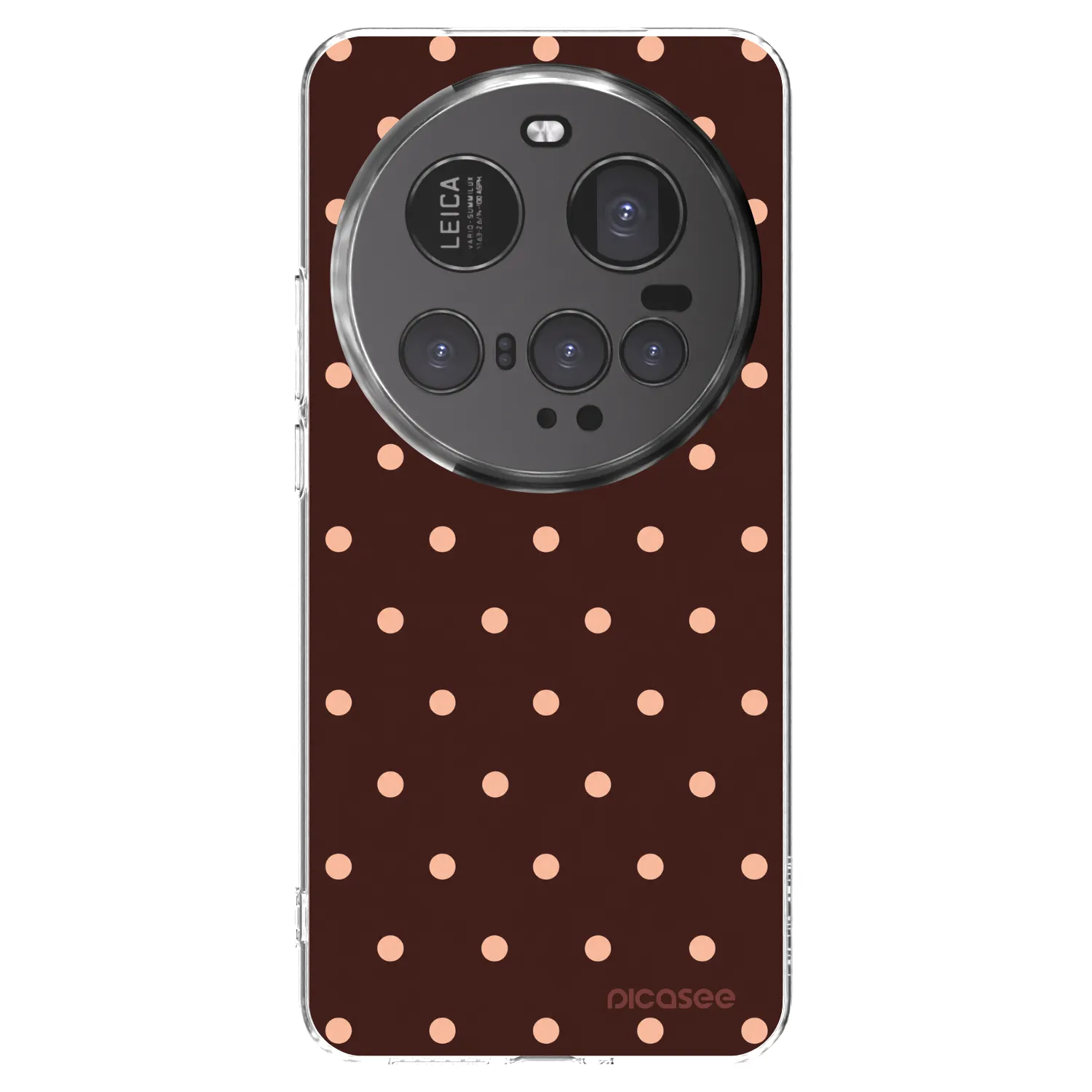 Picasee Xiaomi 15 Ultra Hülle - Transparentes Silikon - Peach Dots & Chocolate