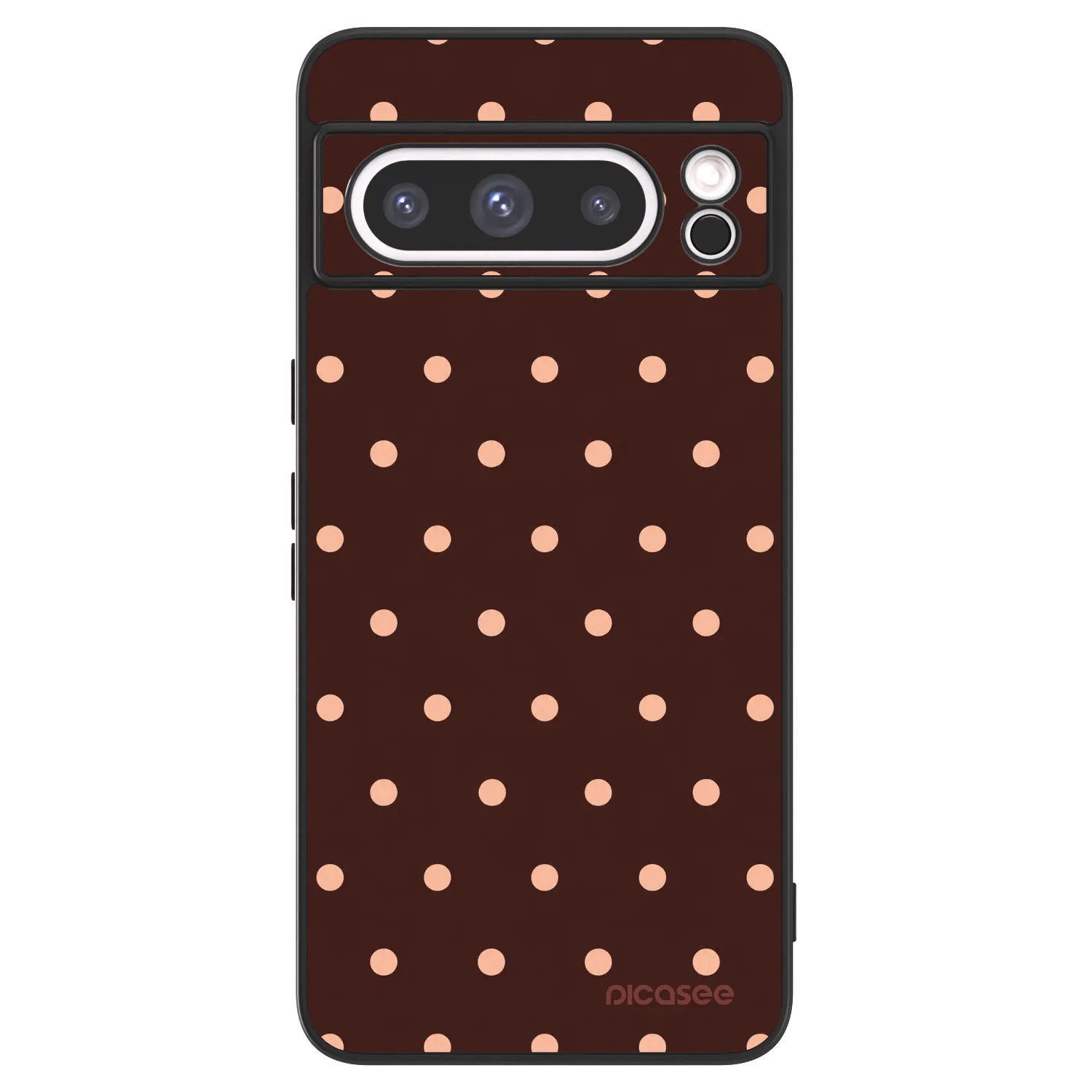 Picasee ULTIMATE CASE für Google Pixel 8 Pro - Peach Dots & Chocolate