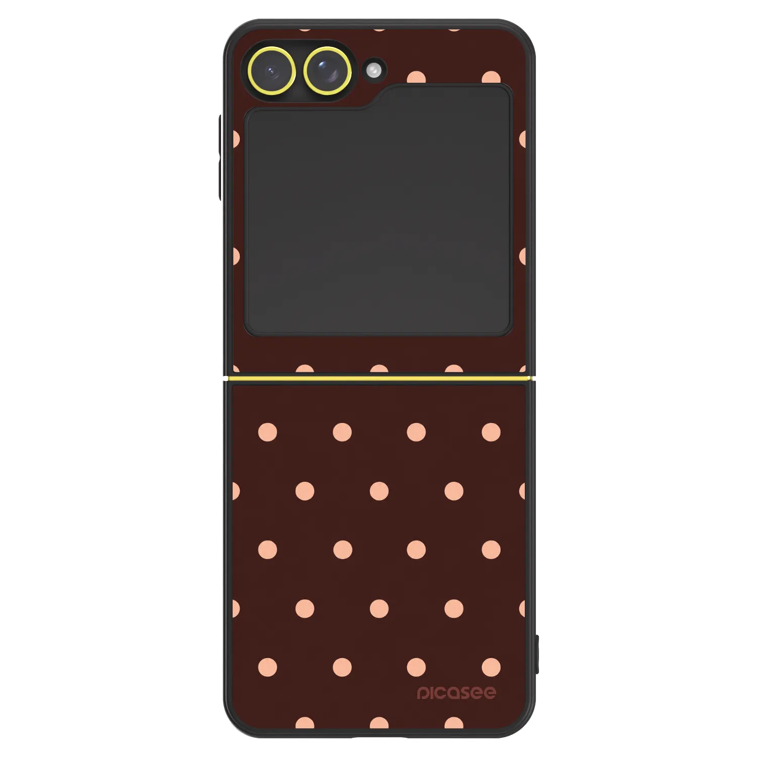 Picasee ULTIMATE CASE für Samsung Galaxy Z Flip6 5G - Peach Dots & Chocolate