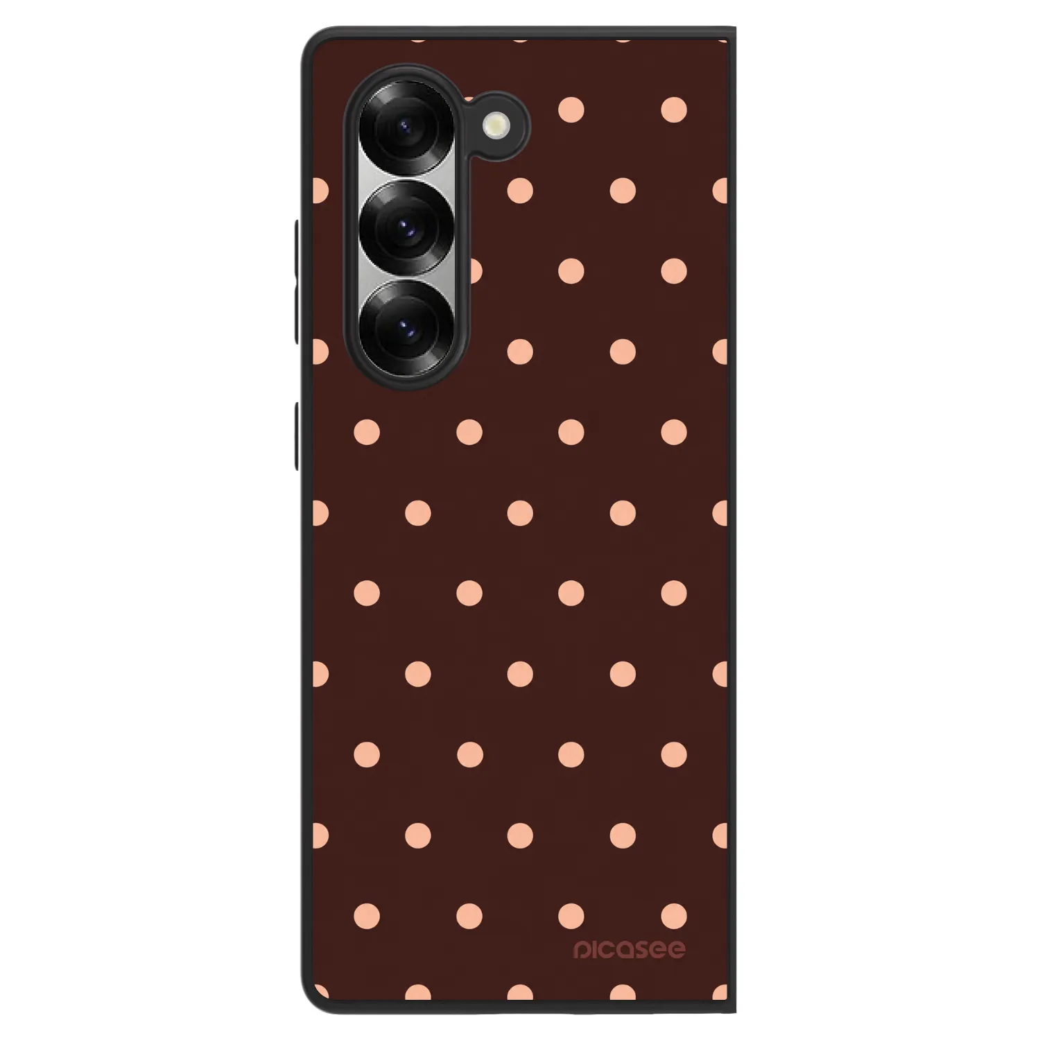 Picasee ULTIMATE CASE für Samsung Galaxy Z Fold6 5G - Peach Dots & Chocolate