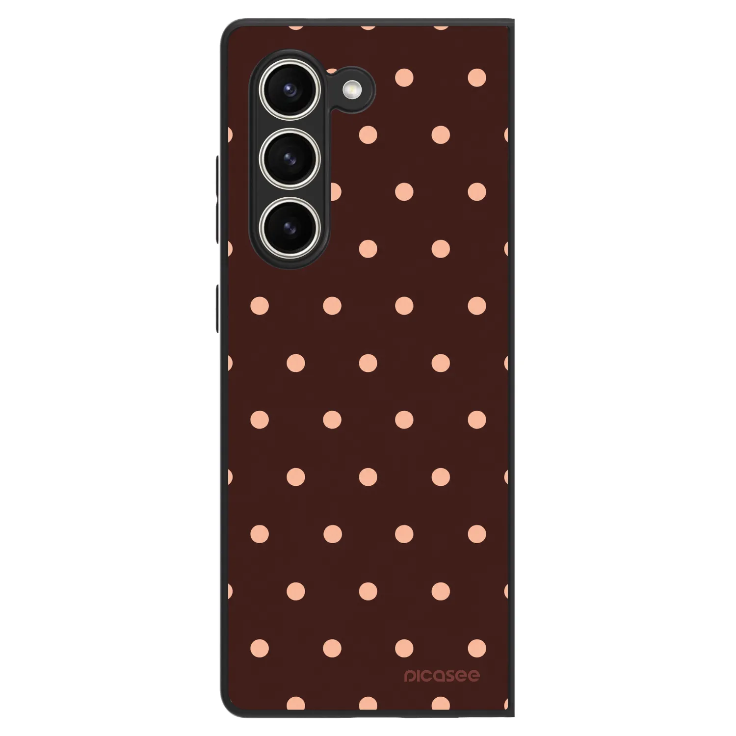 Picasee ULTIMATE CASE für Samsung Galaxy Z Fold5 5G - Peach Dots & Chocolate