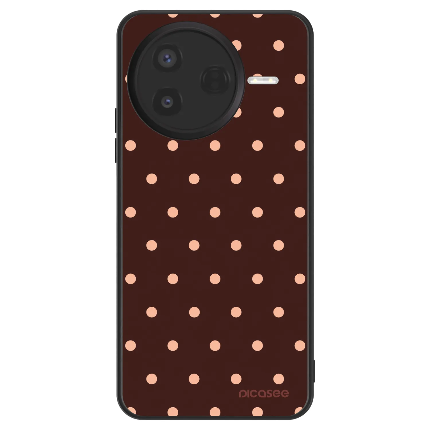 Picasee ULTIMATE CASE für Xiaomi Poco F7 Pro 5G - Peach Dots & Chocolate