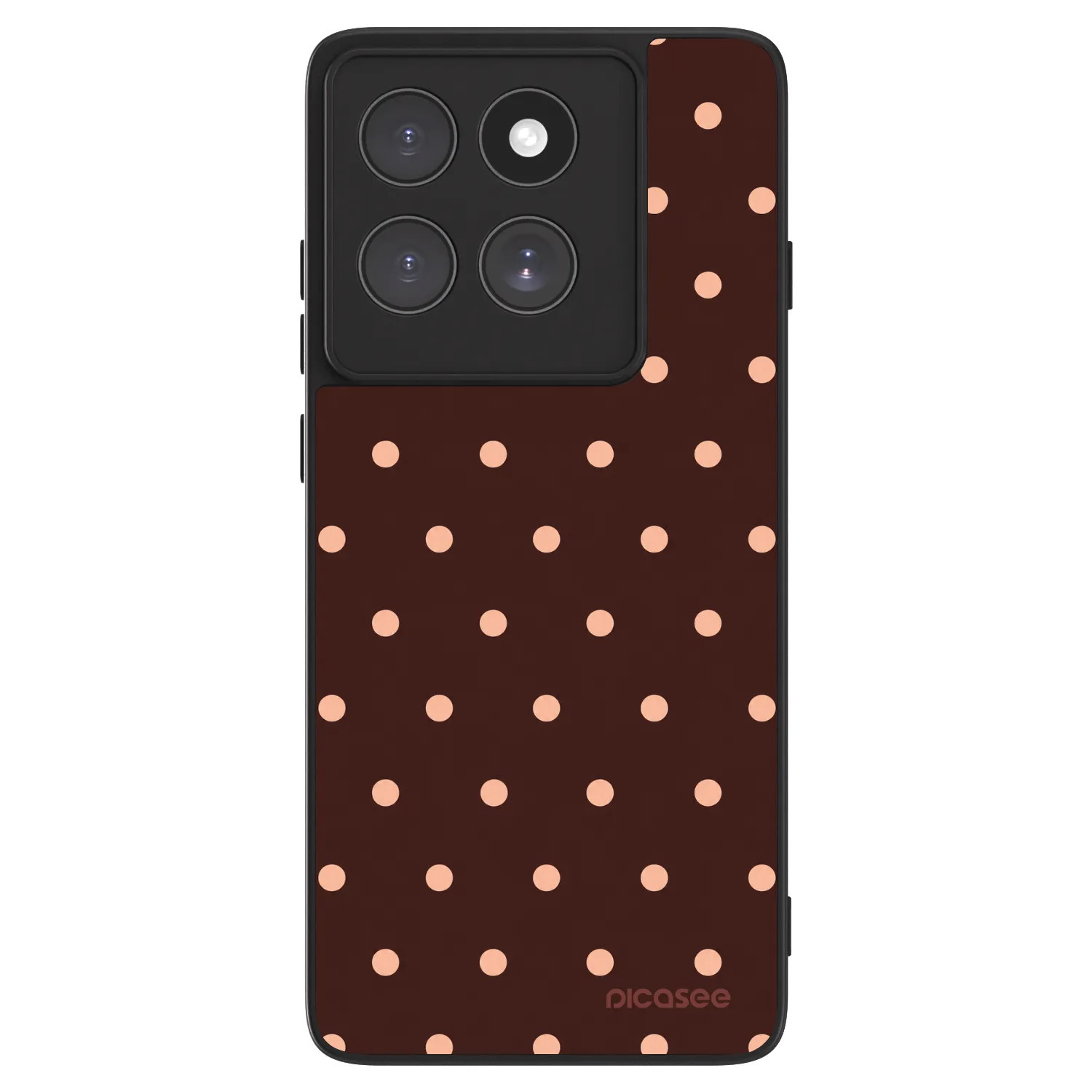 Picasee ULTIMATE CASE für Motorola Edge 60 Pro - Peach Dots & Chocolate