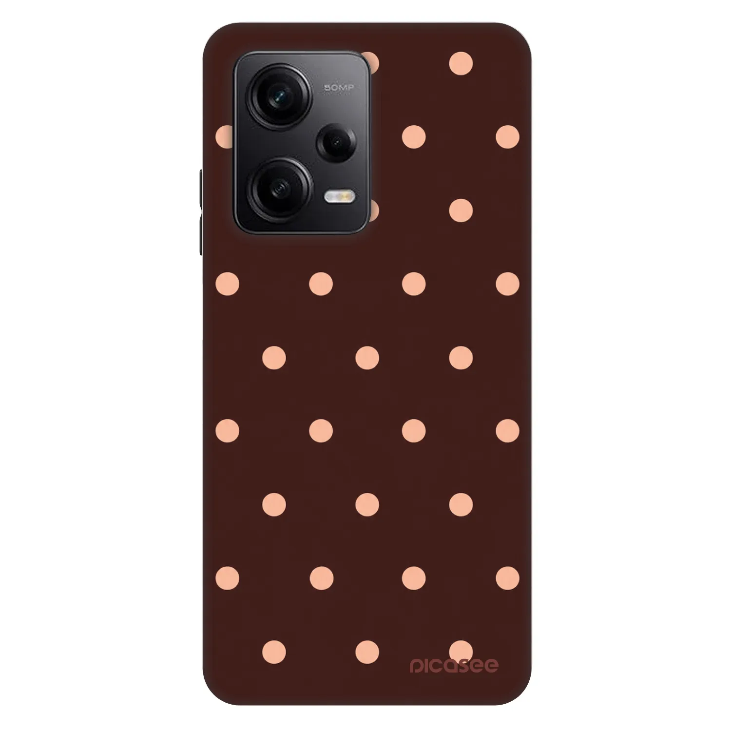 Picasee Fashion Case für Xiaomi Redmi Note 12 Pro+ 5G - Peach Dots & Chocolate