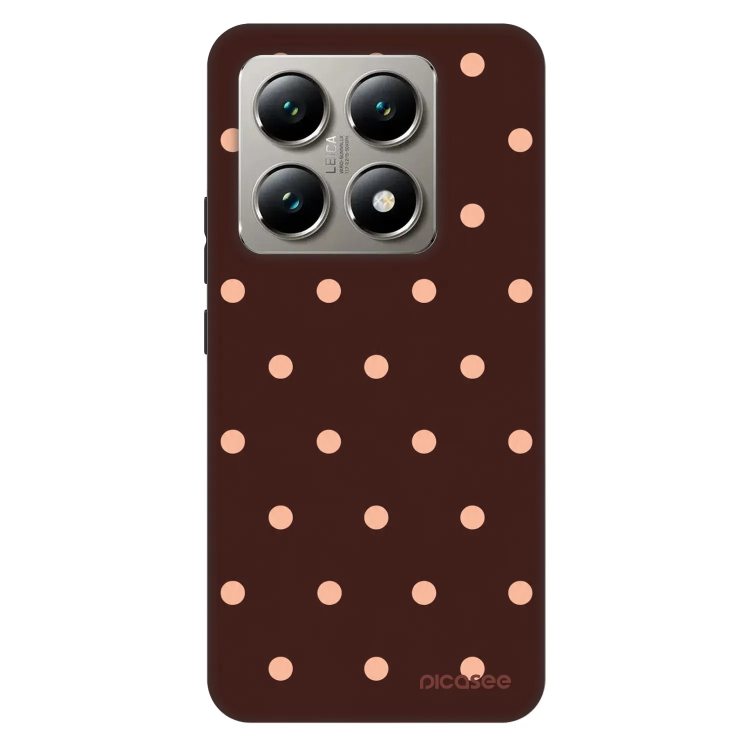 Picasee Fashion Case für Xiaomi 14T Pro - Peach Dots & Chocolate
