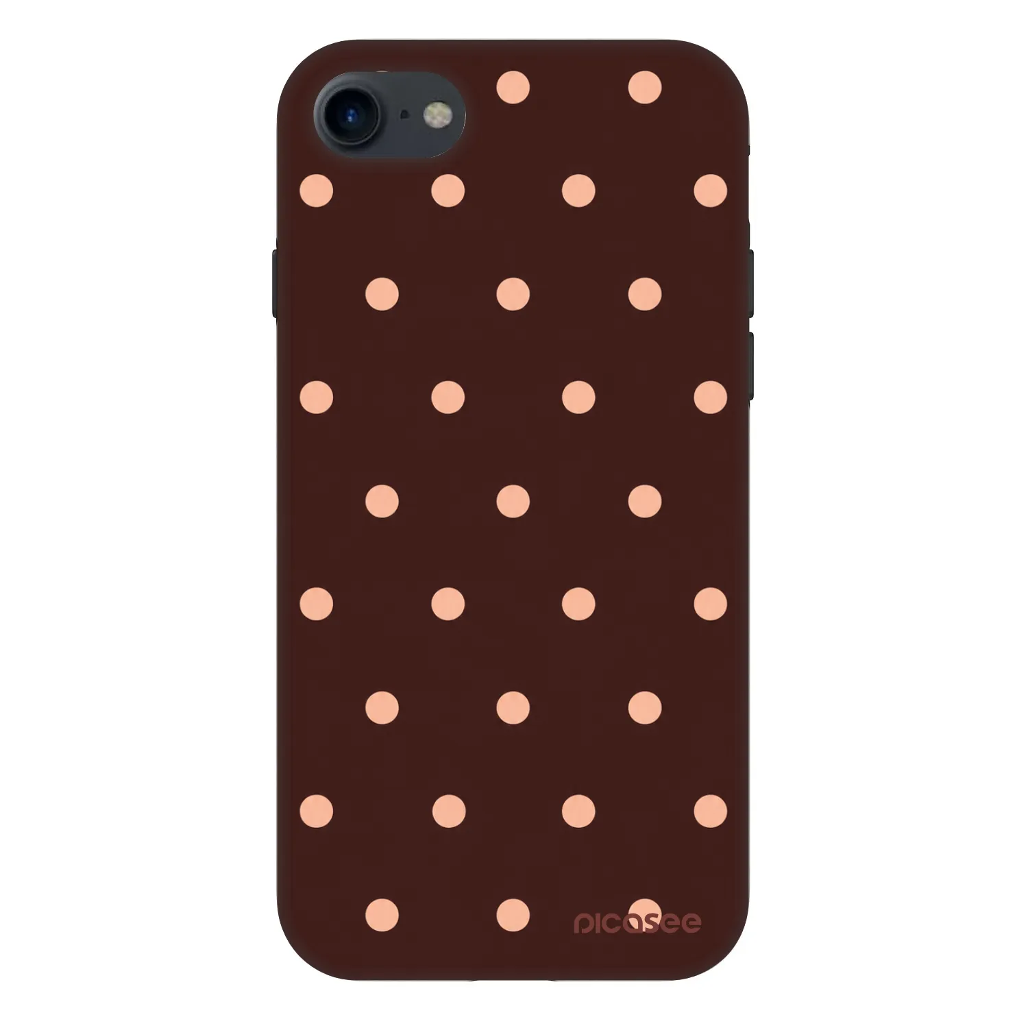 Picasee Fashion Case für Apple iPhone 8 - Peach Dots & Chocolate