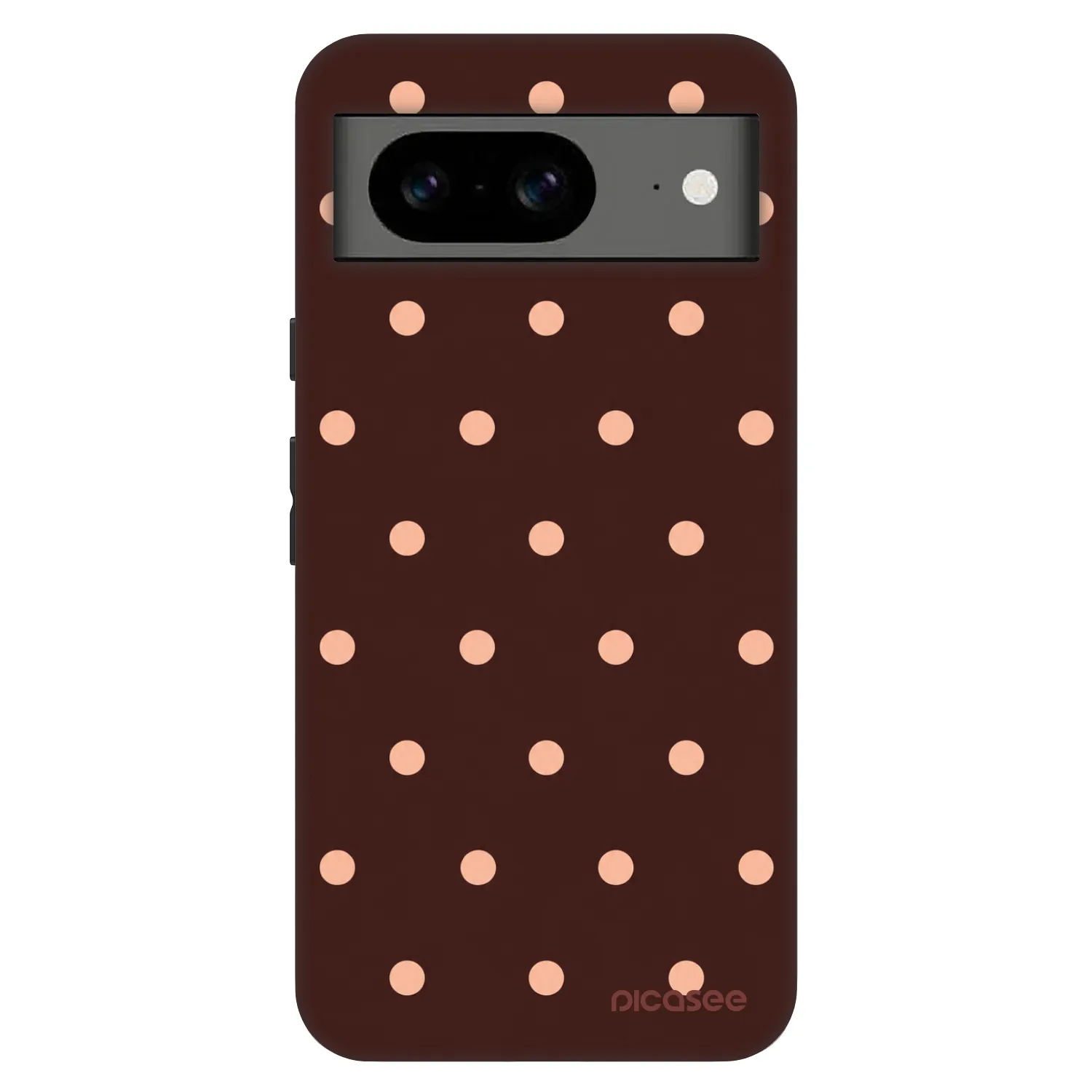 Picasee Fashion Case für Google Pixel 8 Pro - Peach Dots & Chocolate