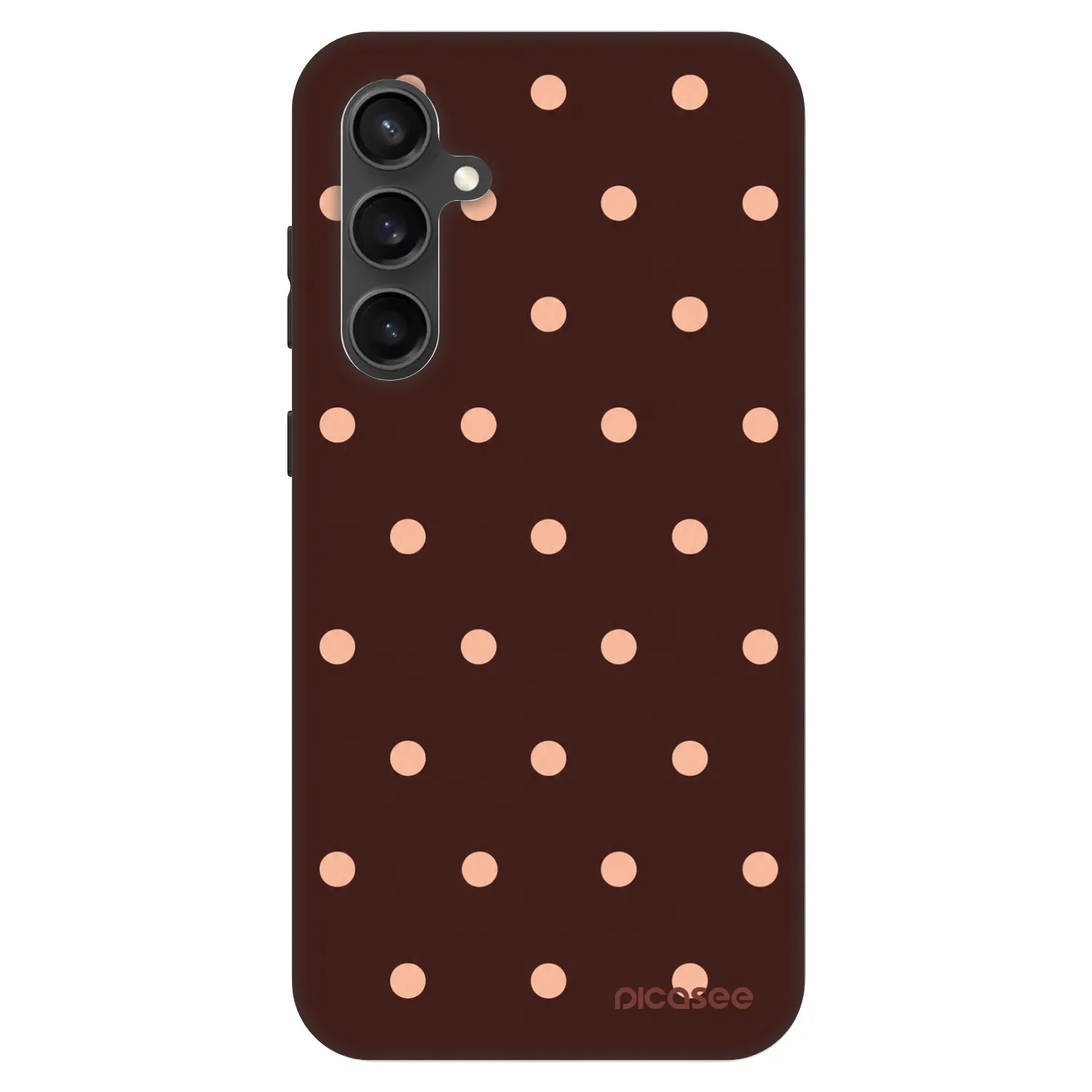 Picasee Fashion Case für Samsung Galaxy S23 FE S711B - Peach Dots & Chocolate