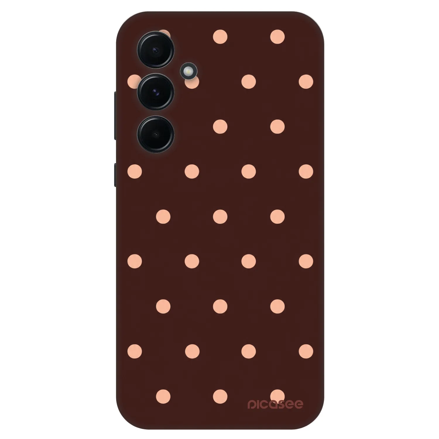 Picasee Fashion Case für Samsung Galaxy A55 5G A556B - Peach Dots & Chocolate