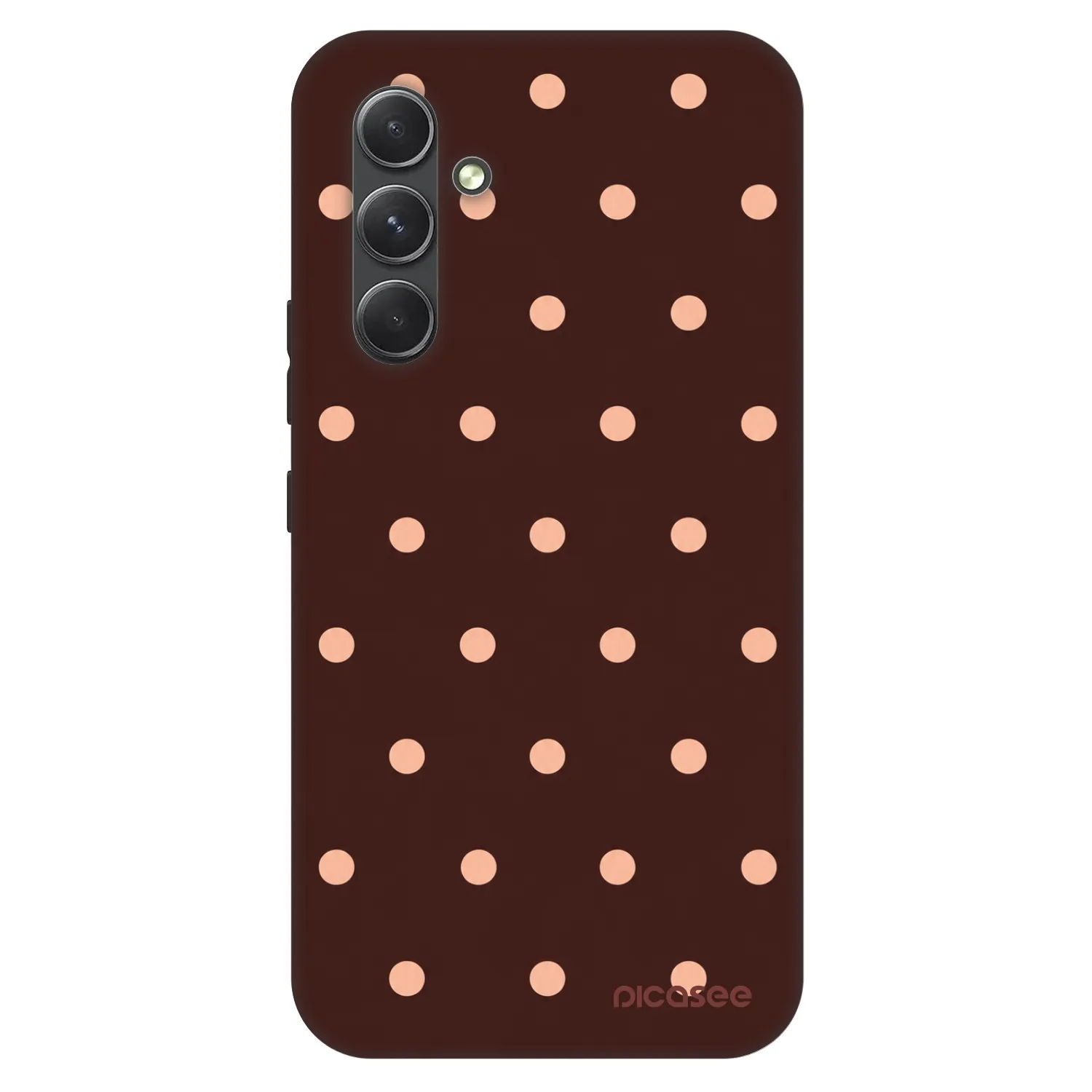 Picasee Fashion Case für Samsung Galaxy A54 5G A546B - Peach Dots & Chocolate