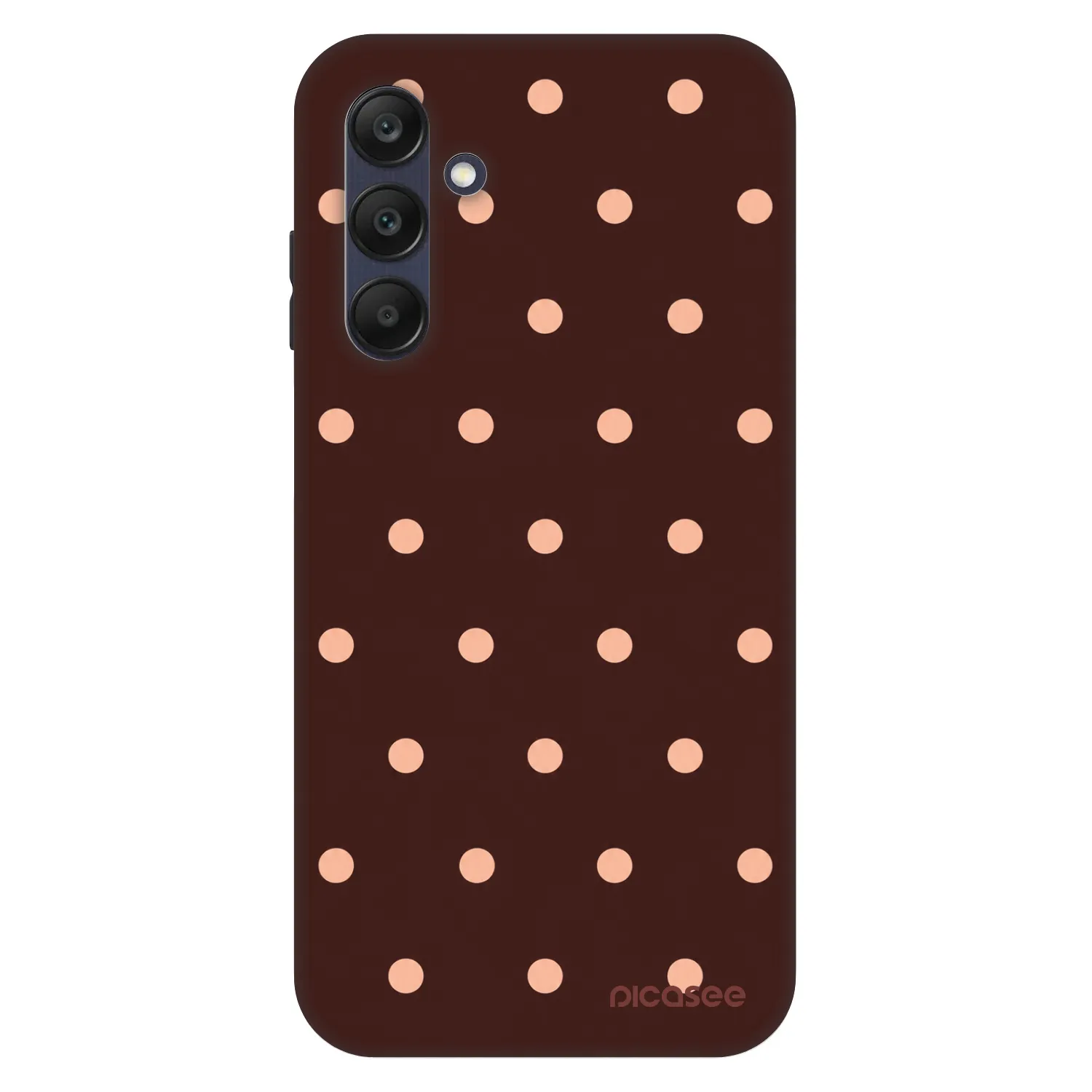 Picasee Fashion Case für Samsung Galaxy A25 A256B 5G - Peach Dots & Chocolate