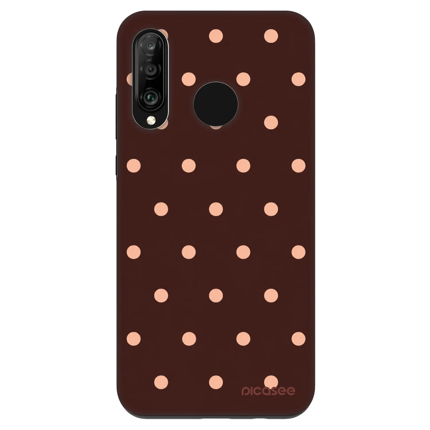 Picasee Fashion Case für Huawei P30 Lite - Peach Dots & Chocolate