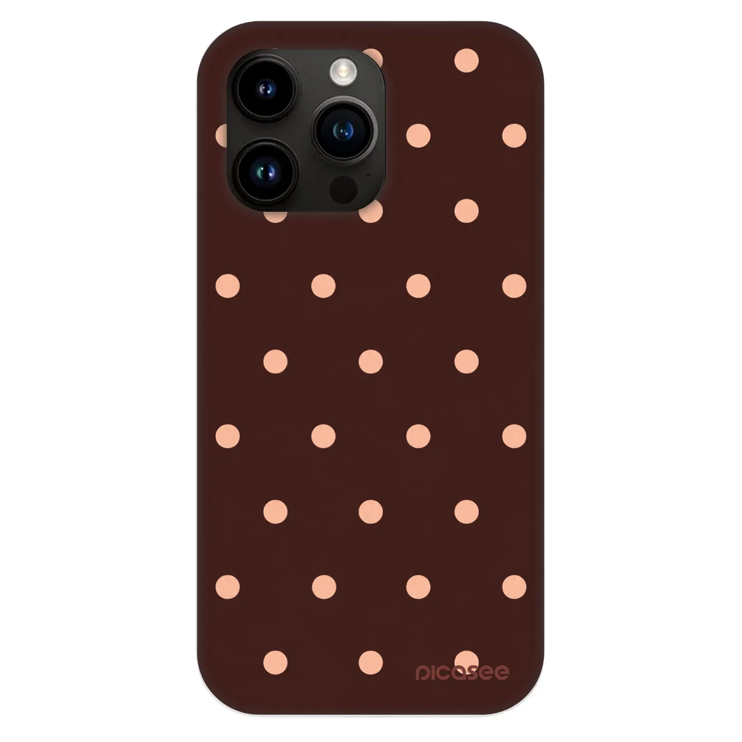 Picasee Fashion Case MagSafe für Apple iPhone 13 Pro - Peach Dots & Chocolate