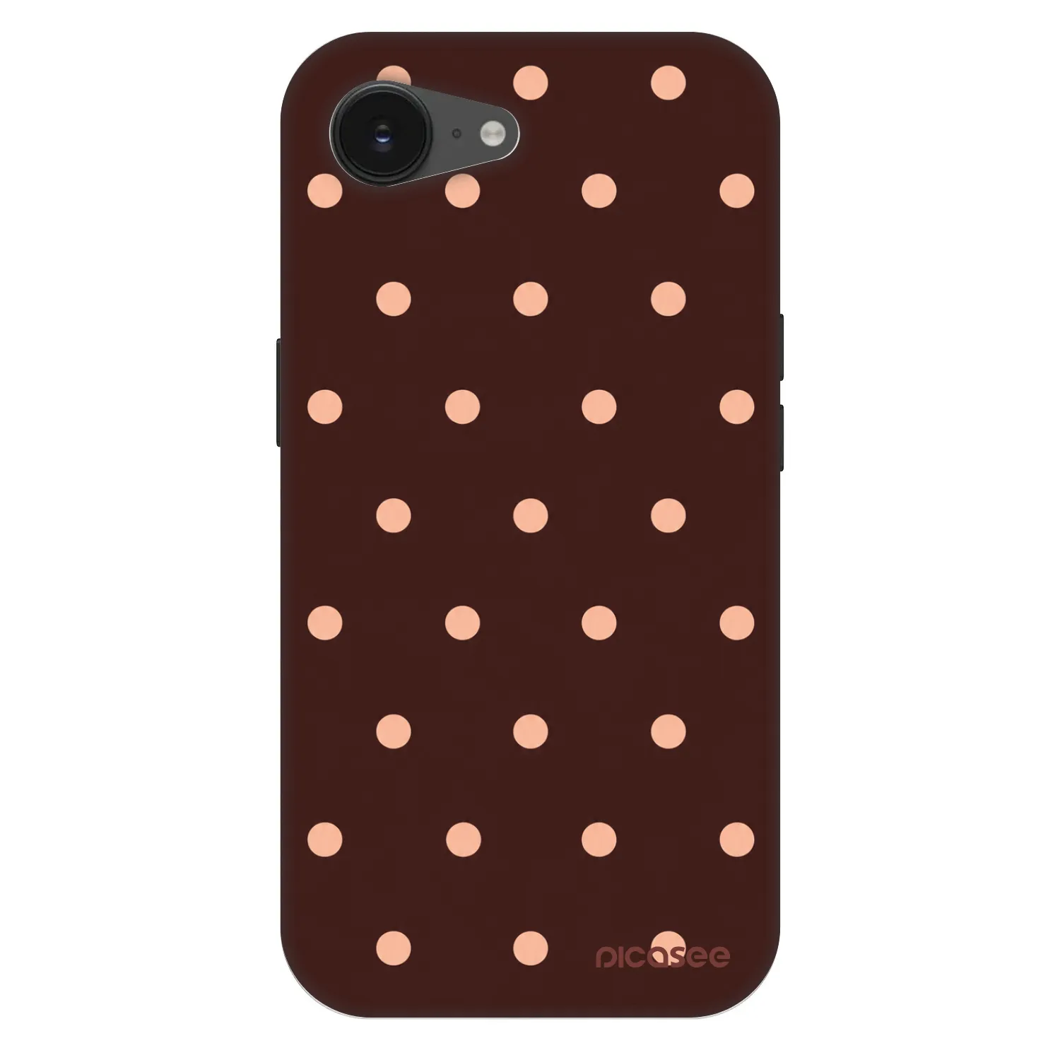 Picasee Fashion Case MagSafe für Apple iPhone 16e - Peach Dots & Chocolate