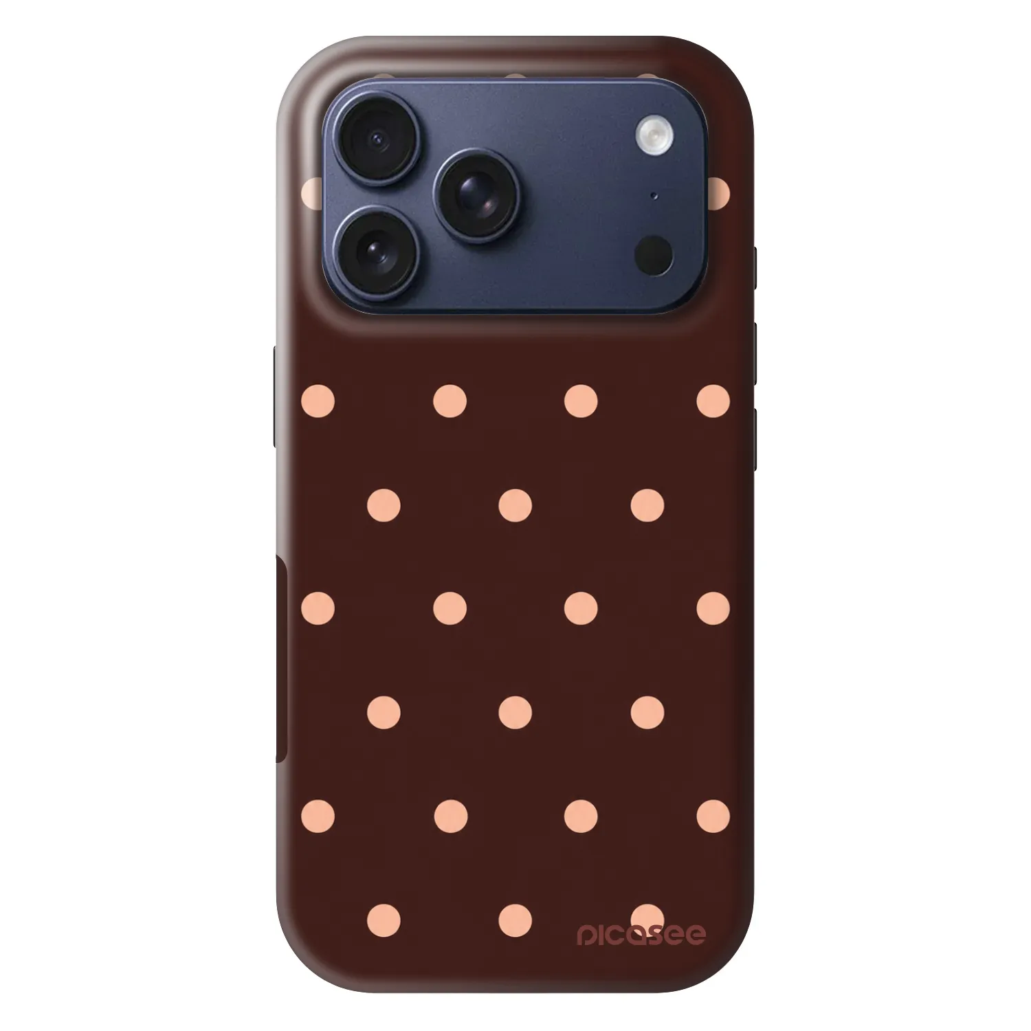 Picasee Fashion Case MagSafe für Apple iPhone 17 Pro - Peach Dots & Chocolate