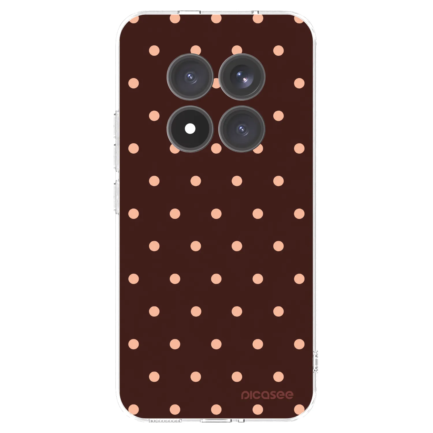 Picasee Xiaomi Redmi Note 15 Pro+ Hülle - Transparentes Silikon - Peach Dots & Chocolate