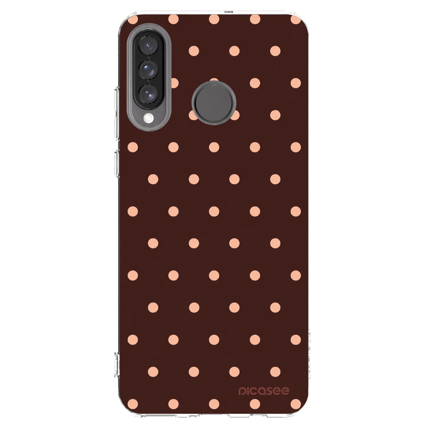 Picasee Huawei P30 Lite Hülle - Transparentes Silikon - Peach Dots & Chocolate